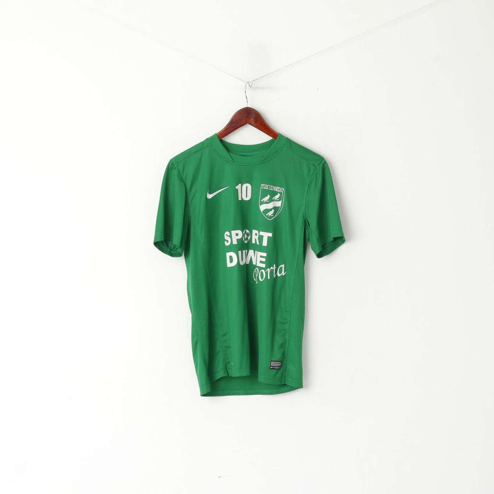 Nike Men S Shirt Green Tus Lerbeck Sport #10 Activewear Jersey Top