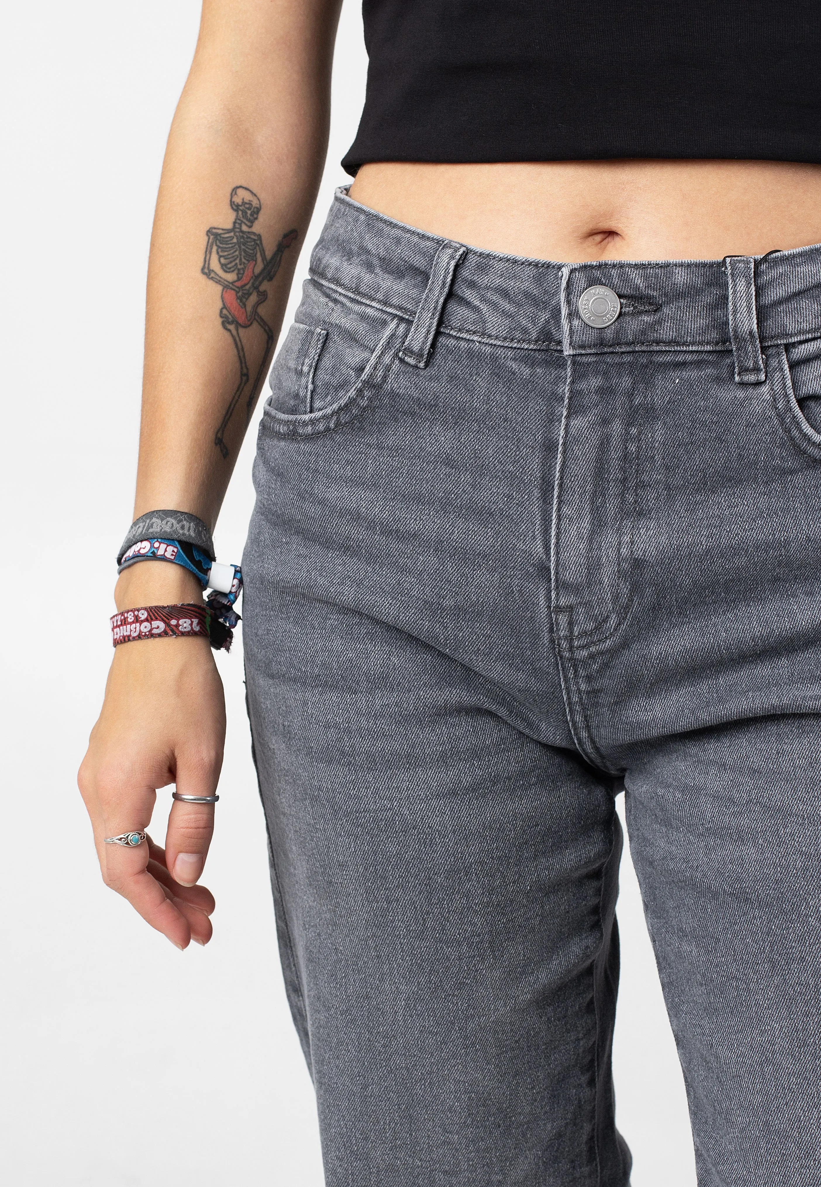 Noisy May - Yolanda Dark Grey Denim Grey - Jeans