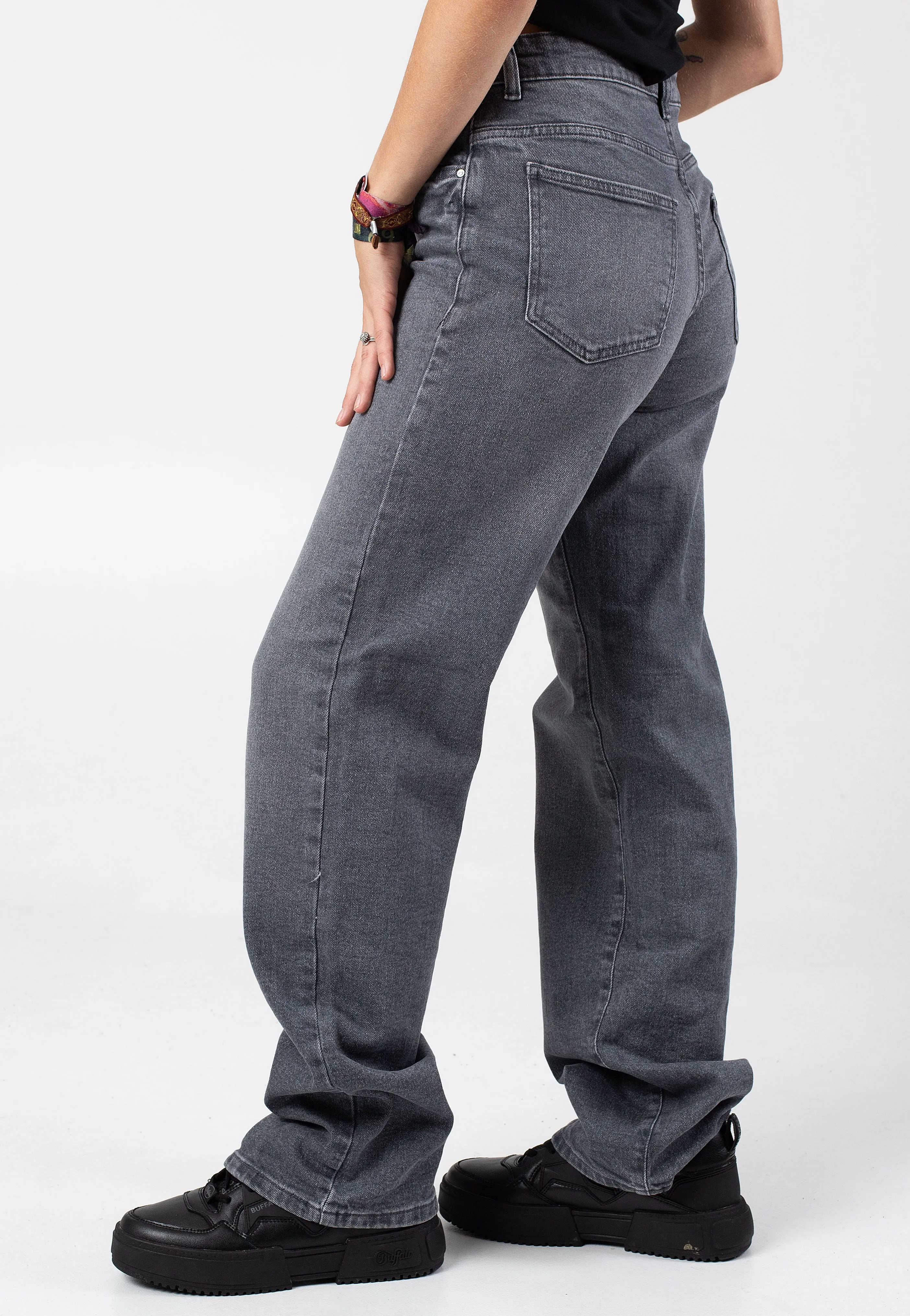 Noisy May - Yolanda Dark Grey Denim Grey - Jeans