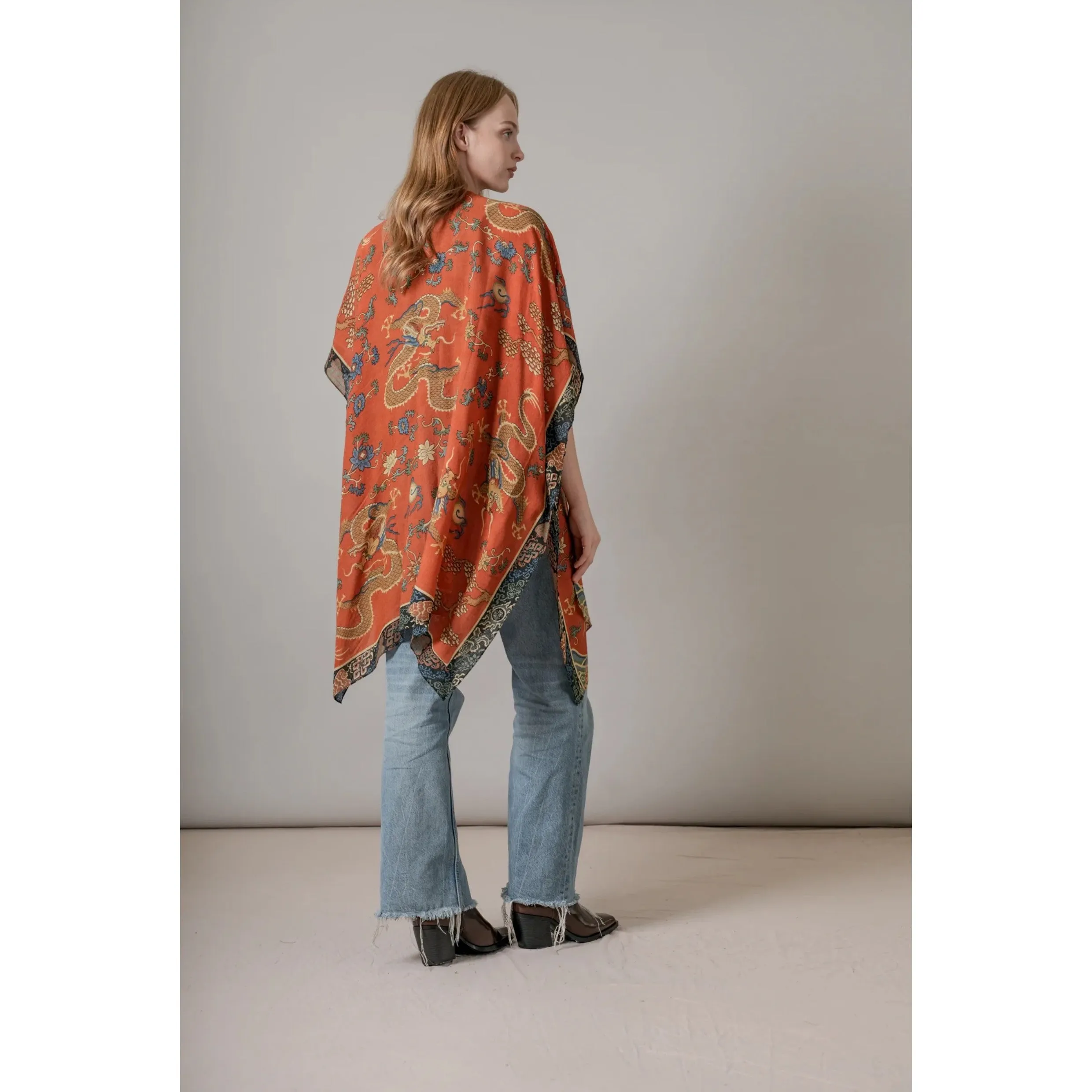 One Hundred Stars Dragon Rust Wool Throwover