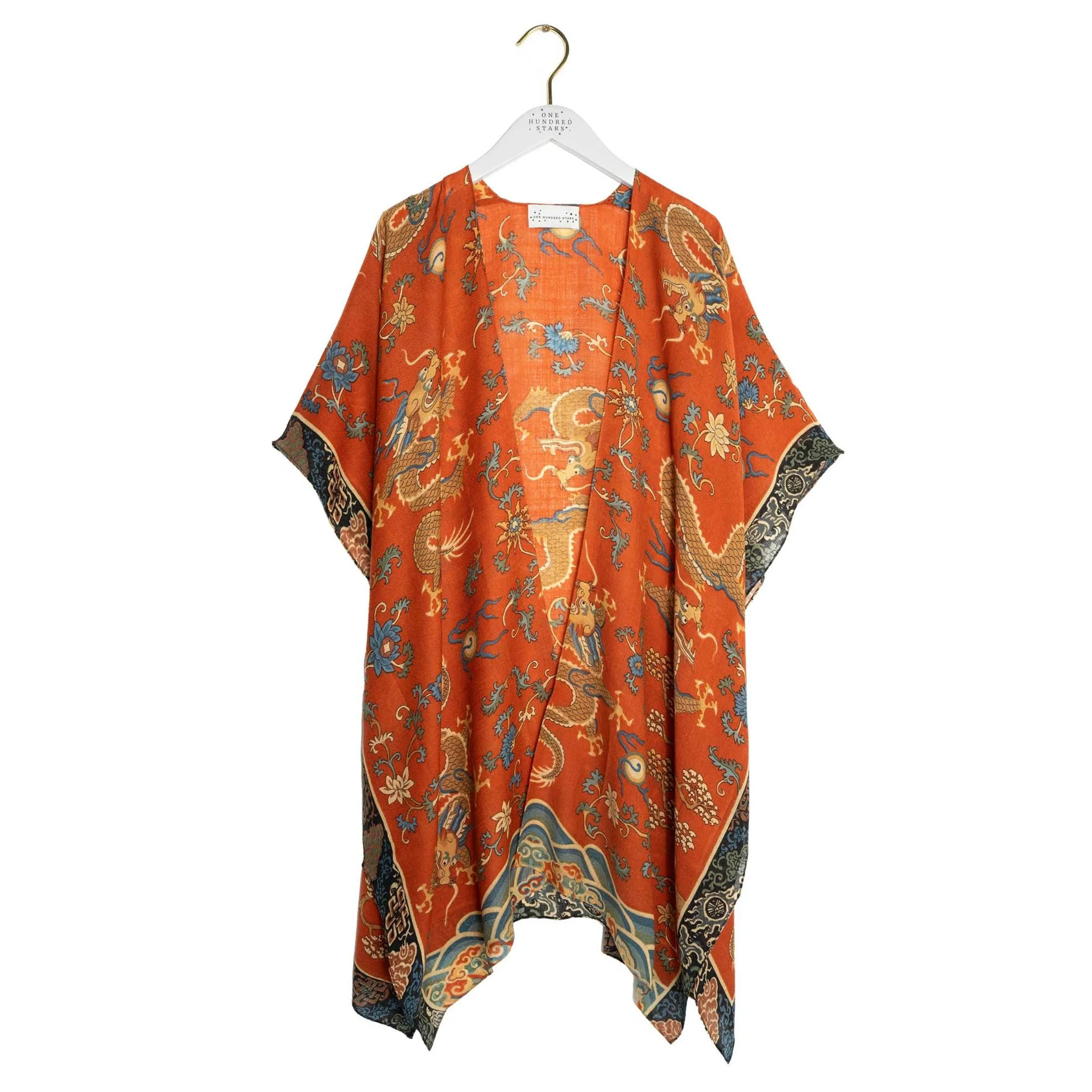 One Hundred Stars Dragon Rust Wool Throwover