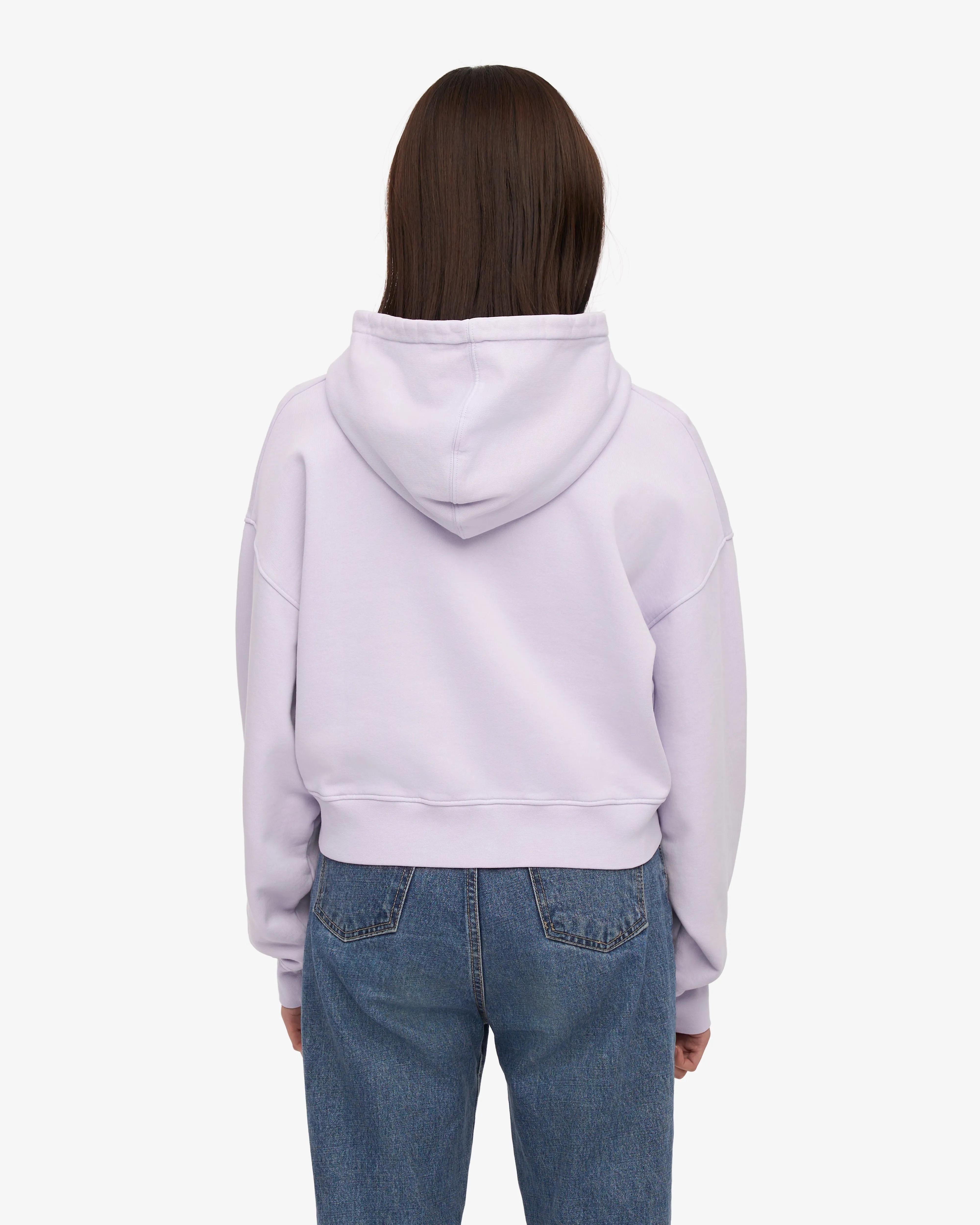 Organic Crop Zip Hood - Ivory White