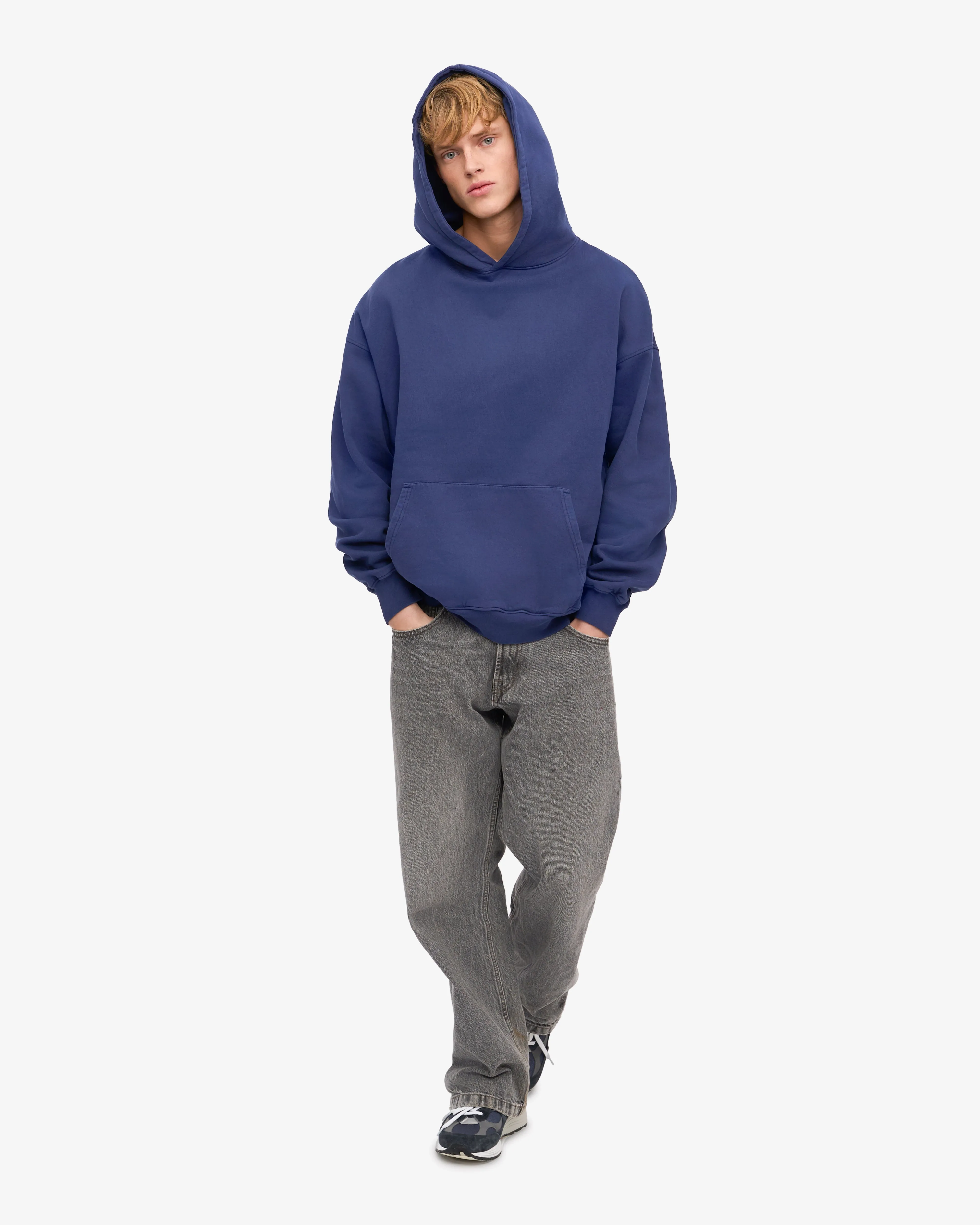 Organic Oversized Hood - Marine Blue