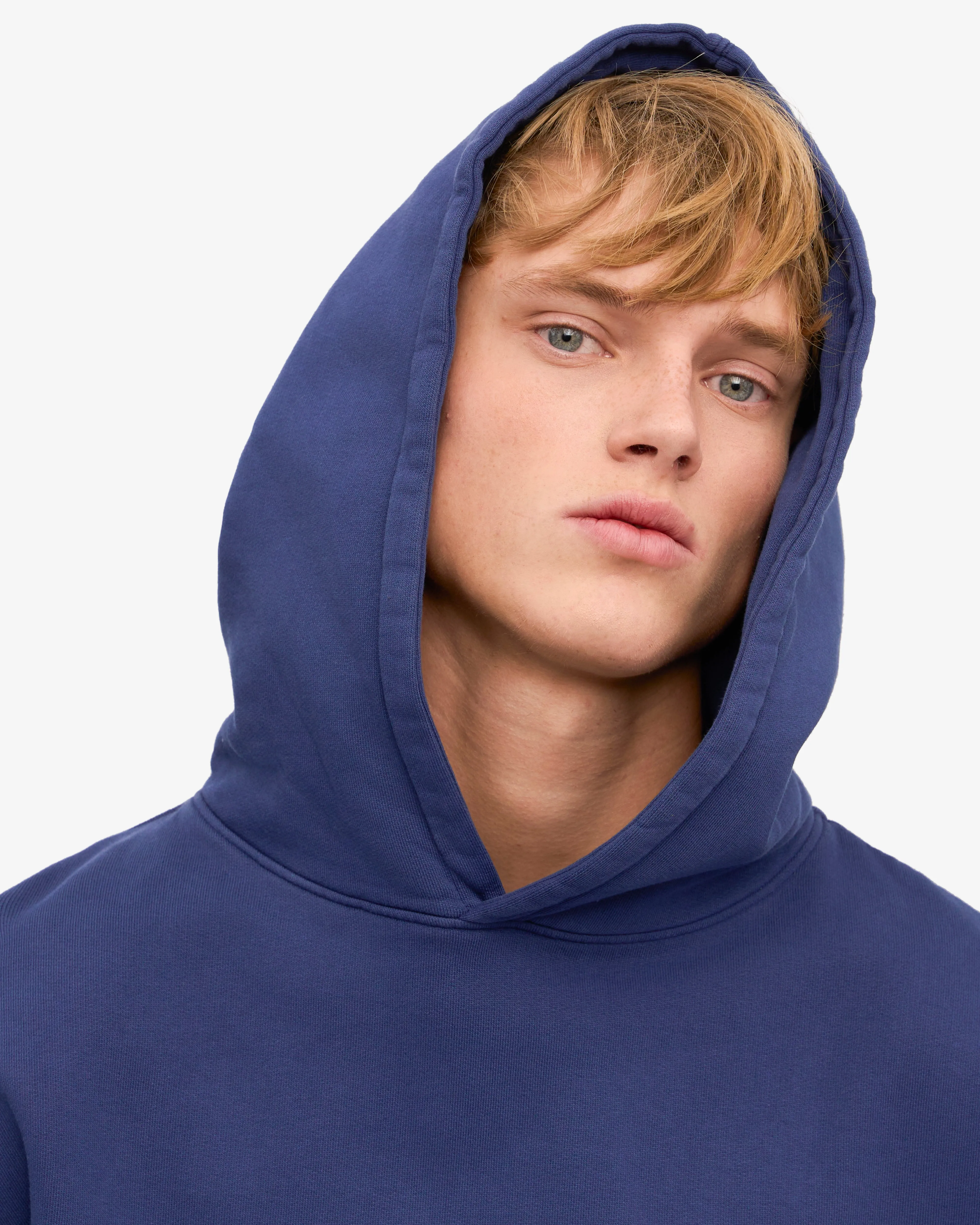Organic Oversized Hood - Marine Blue