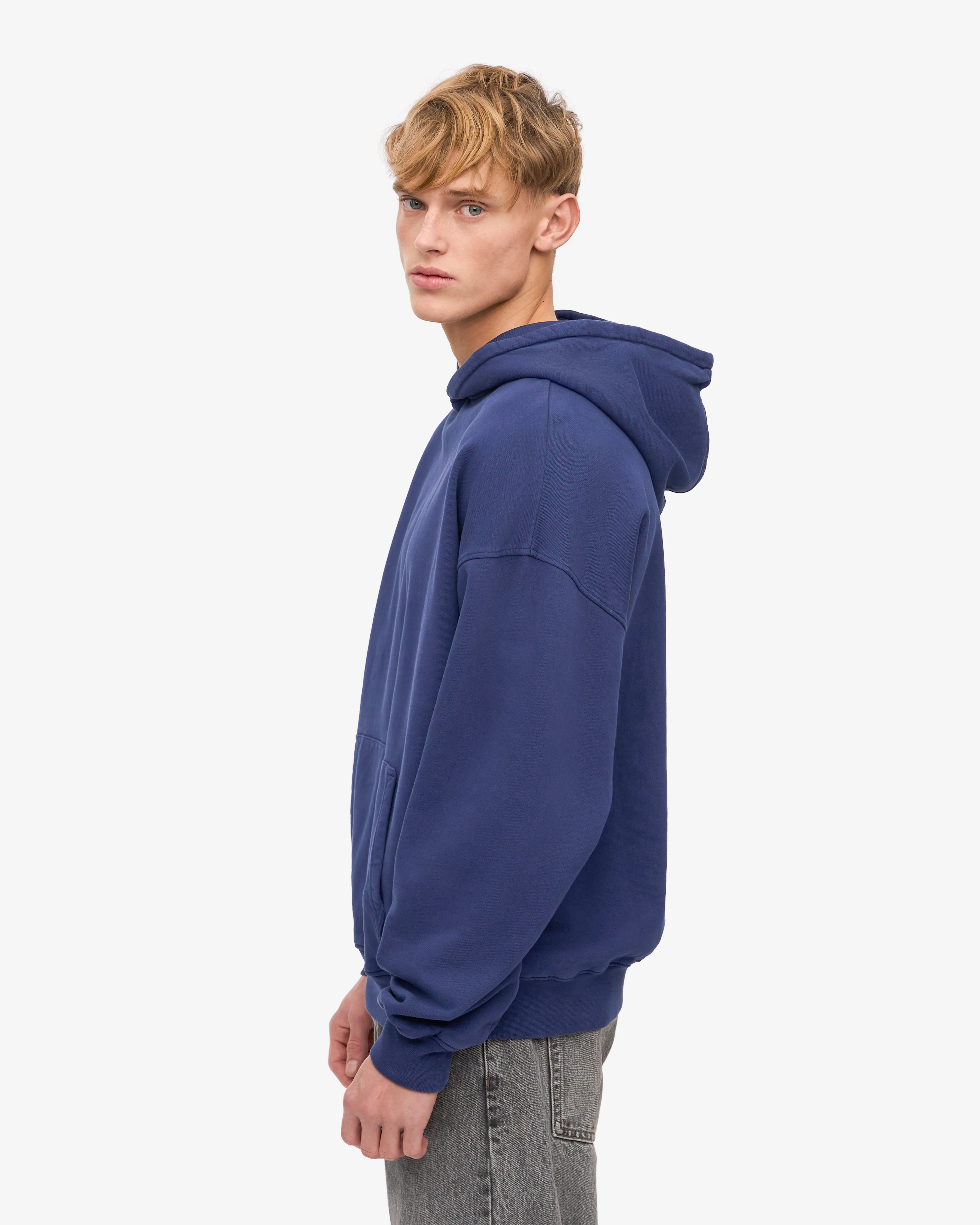 Organic Oversized Hood - Marine Blue