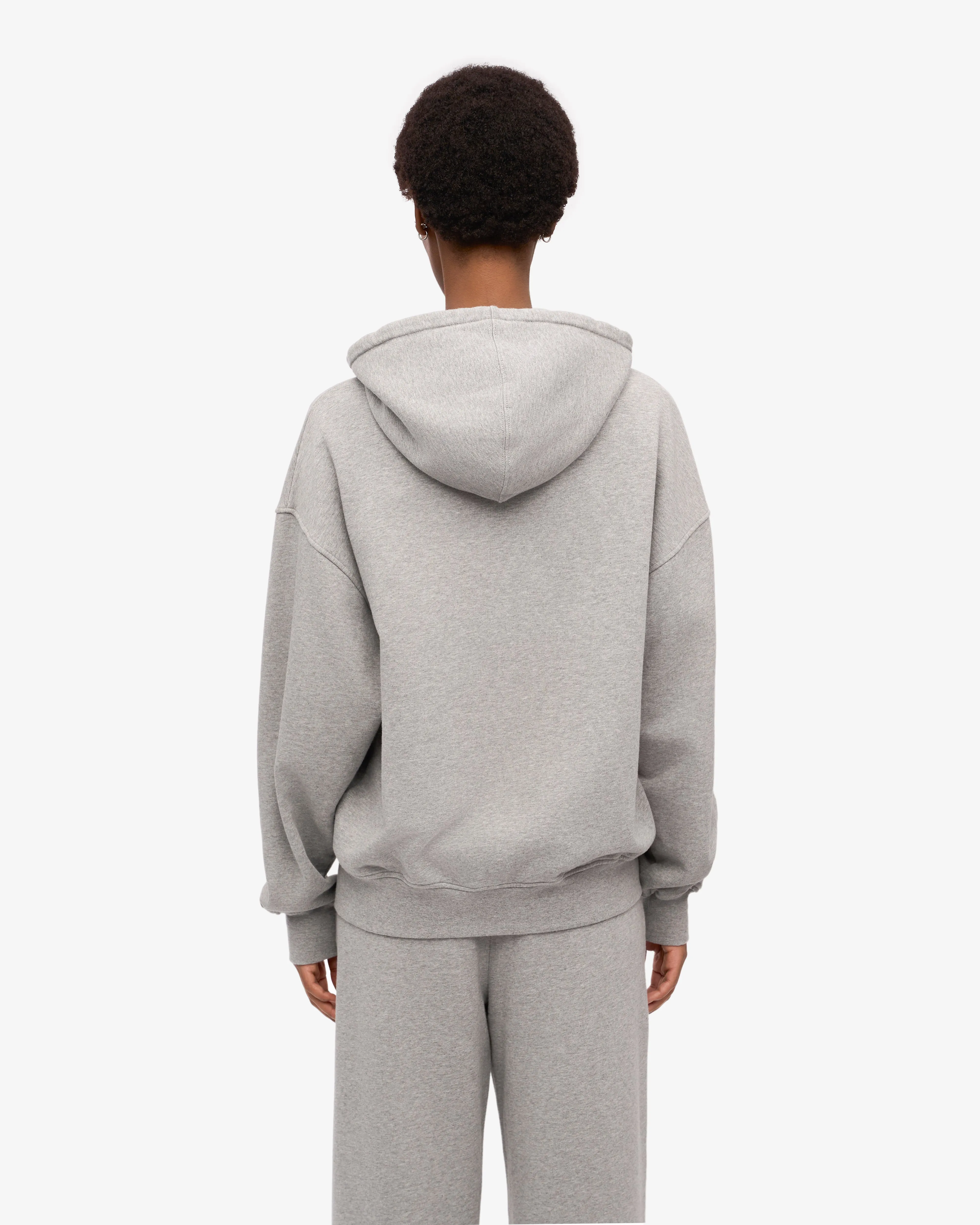Organic Oversized Zip Hood - Soft Lavender