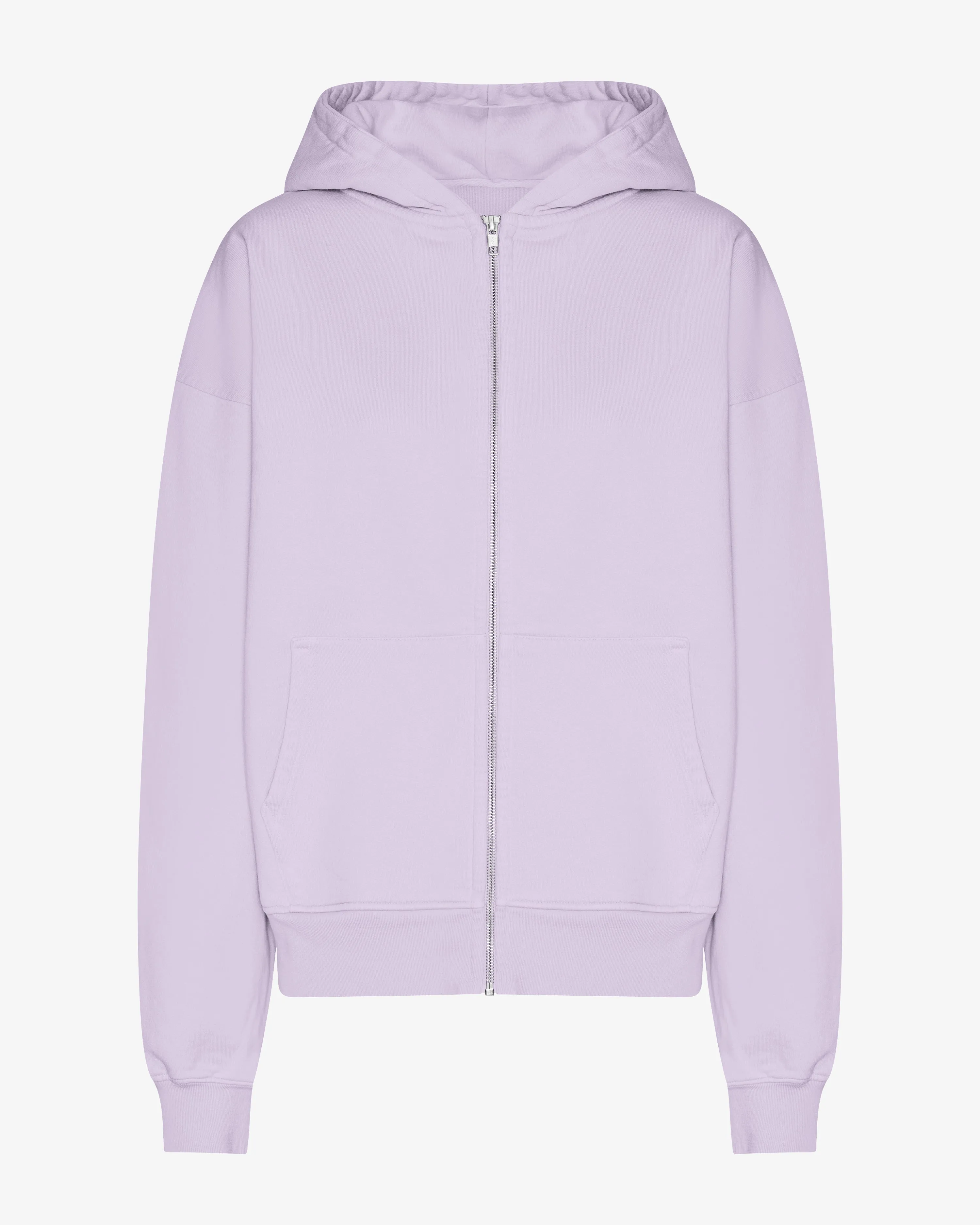 Organic Oversized Zip Hood - Soft Lavender