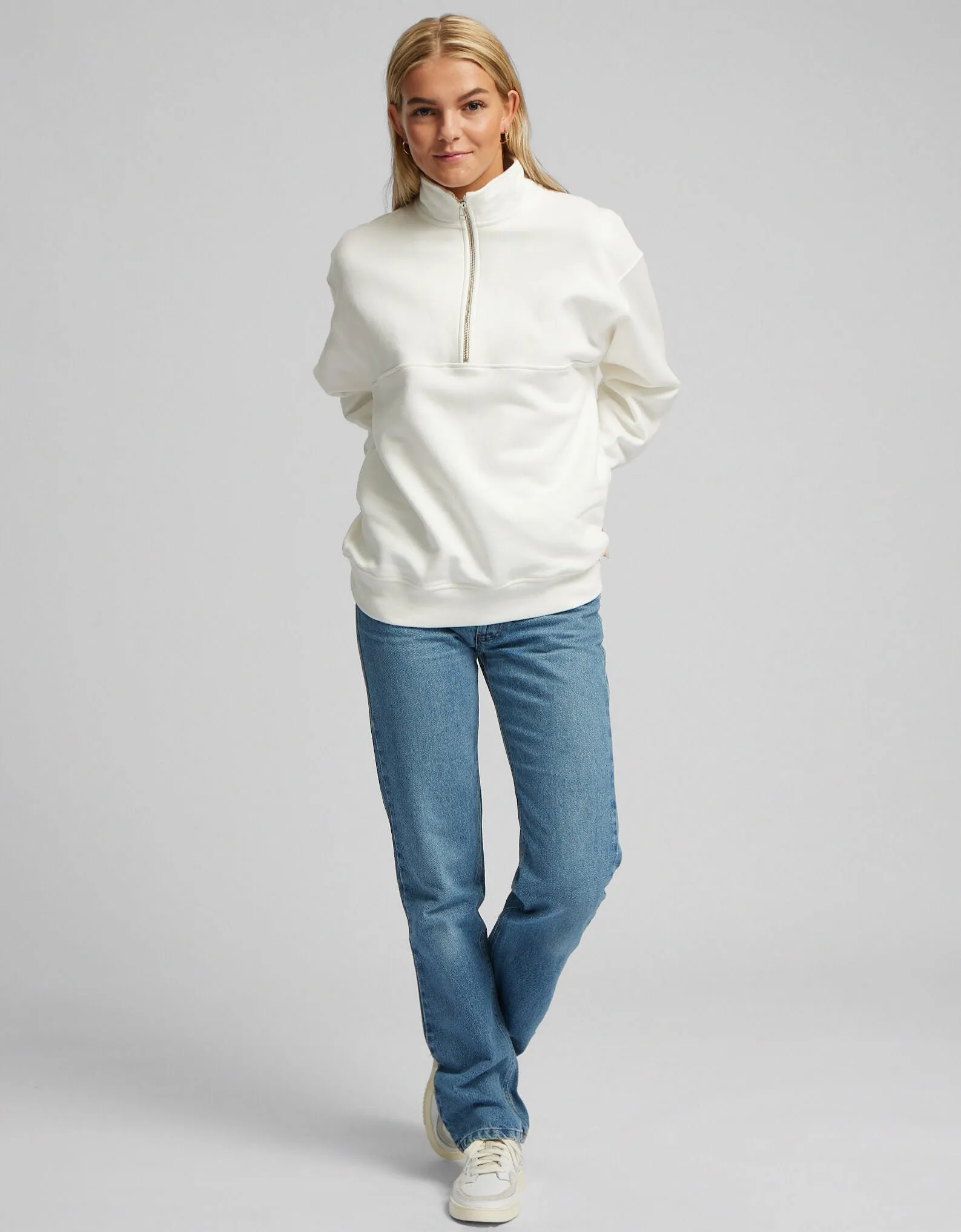 Organic Quarter Zip - Cedar Brown