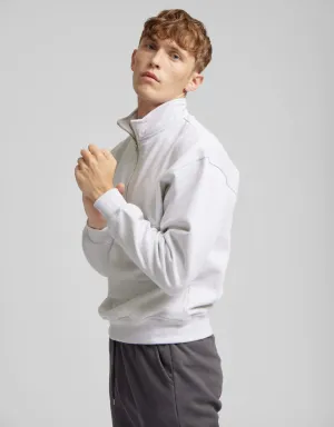 Organic Quarter Zip - Cinnamon Brown