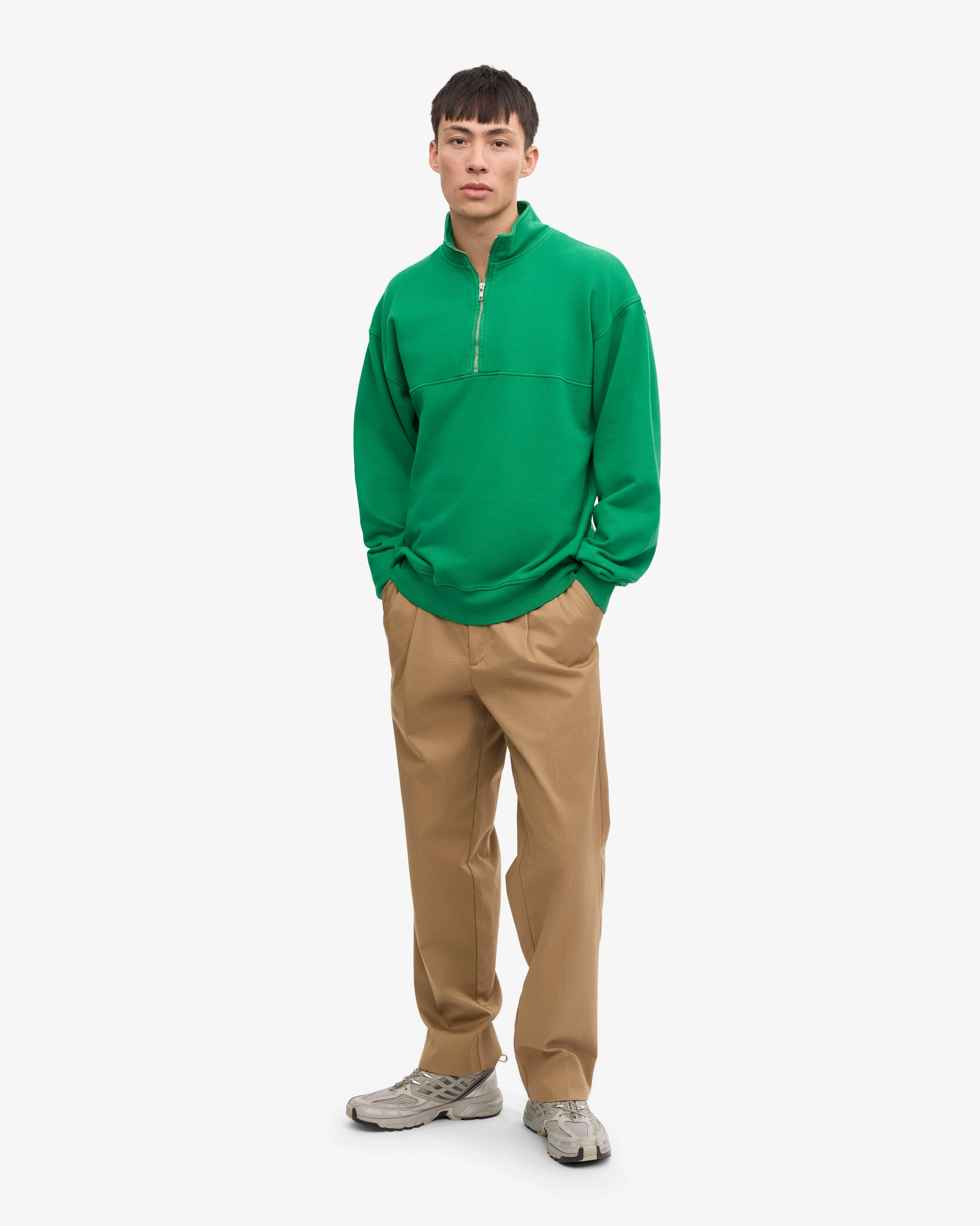 Organic Quarter Zip - Kelly Green