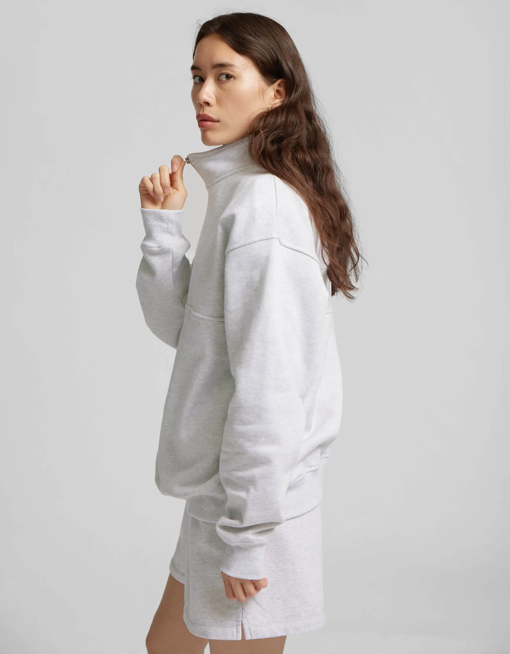 Organic Quarter Zip - Oxblood Red