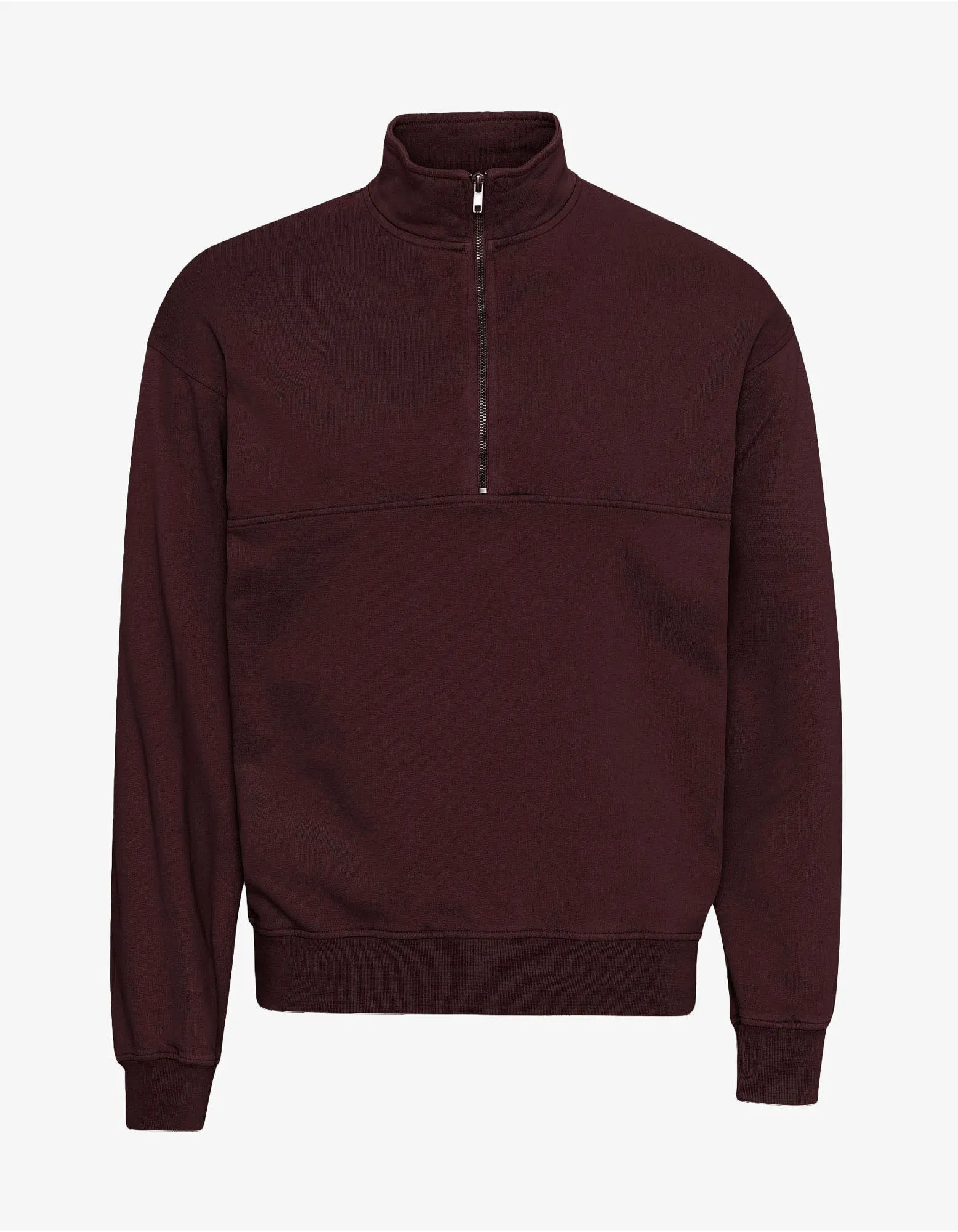 Organic Quarter Zip - Oxblood Red