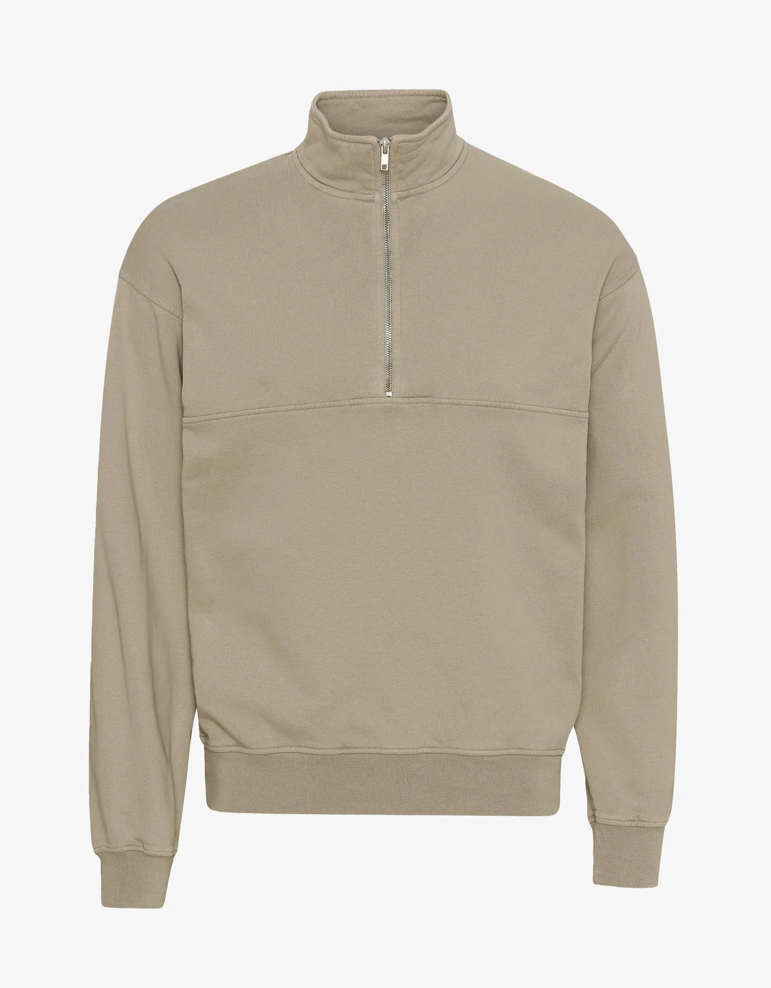 Organic Quarter Zip - Oyster Grey