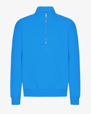 Organic Quarter Zip - Pacific Blue