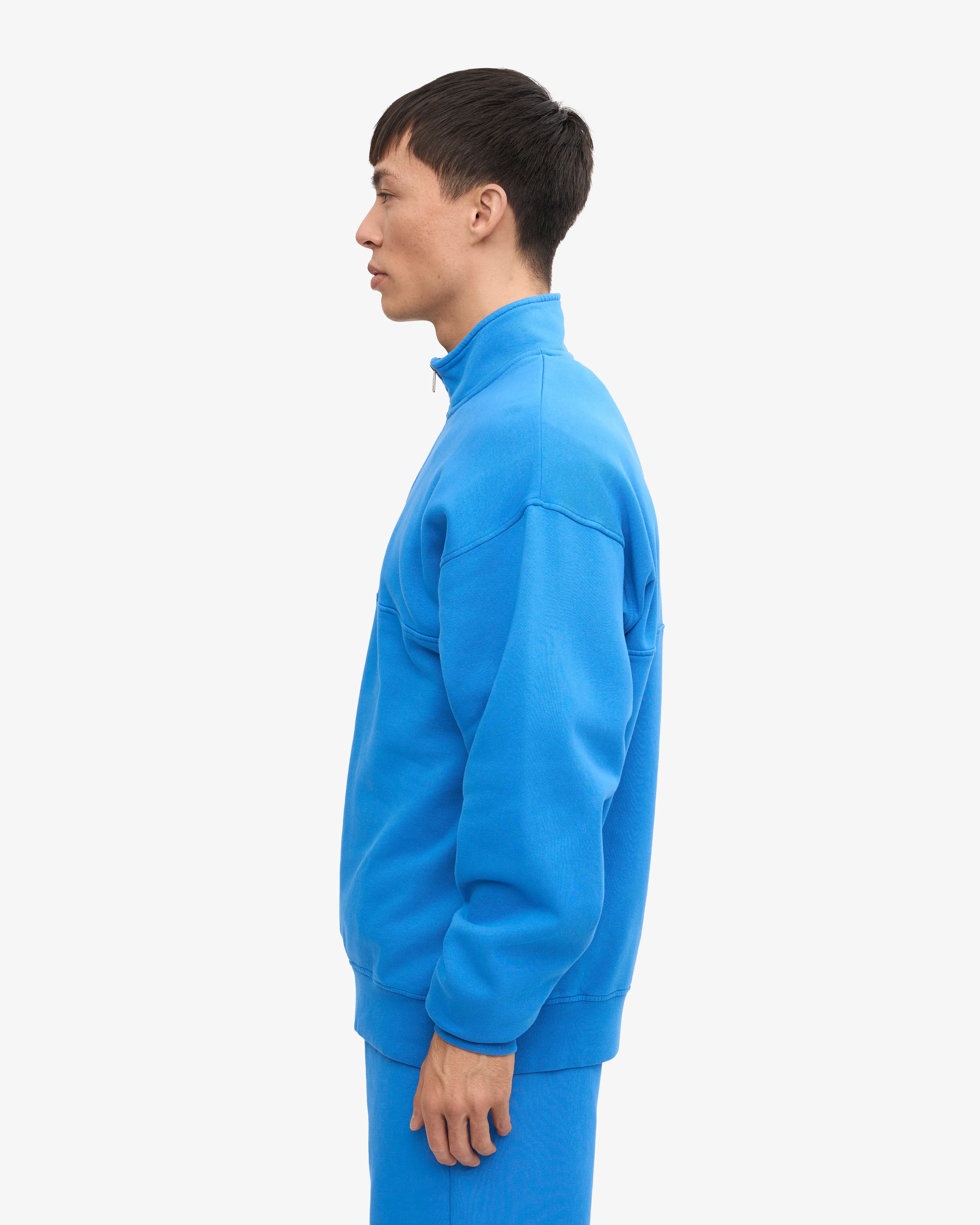 Organic Quarter Zip - Pacific Blue