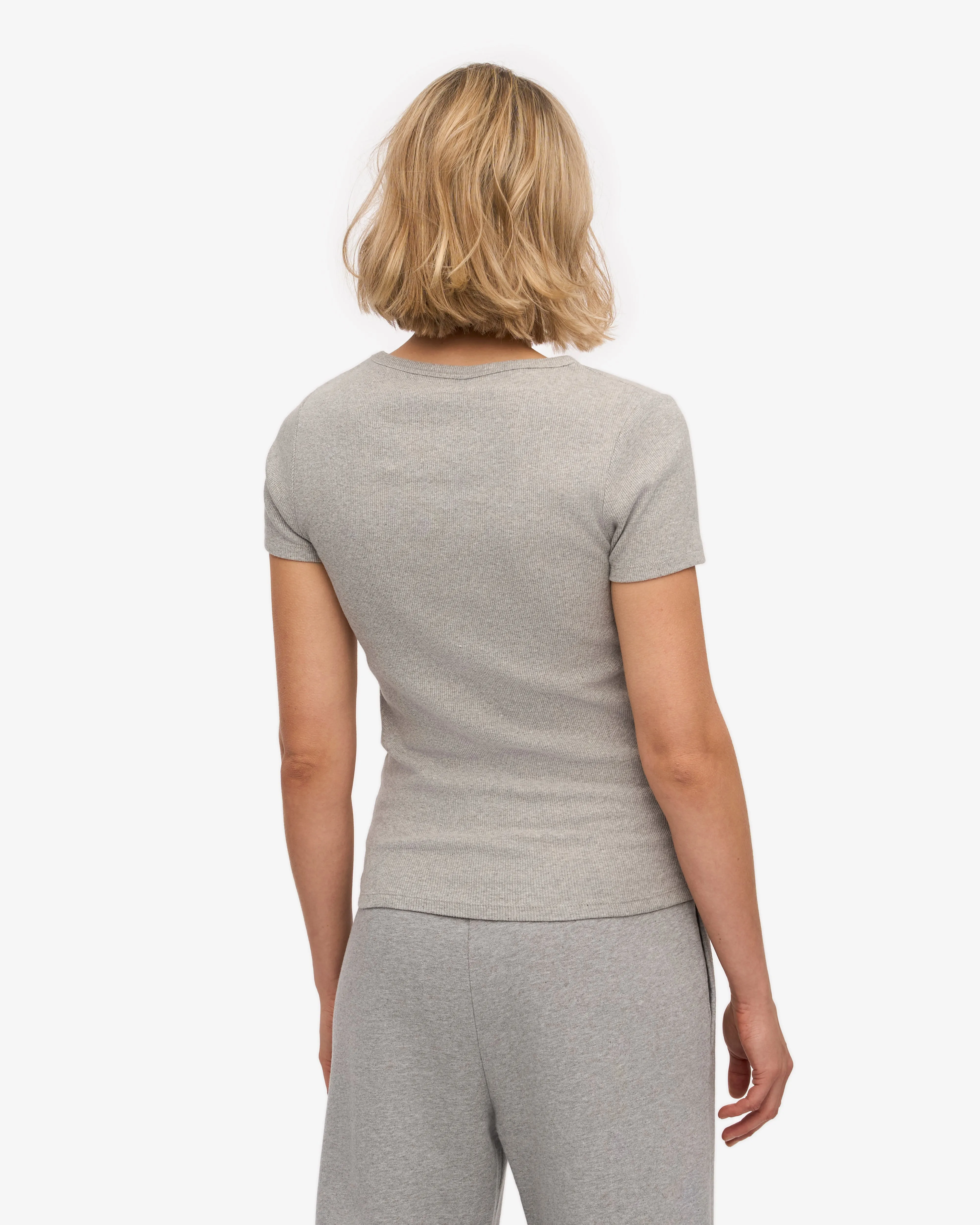 Organic Rib T-Shirt - Cherry Blossom