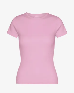 Organic Rib T-Shirt - Cherry Blossom