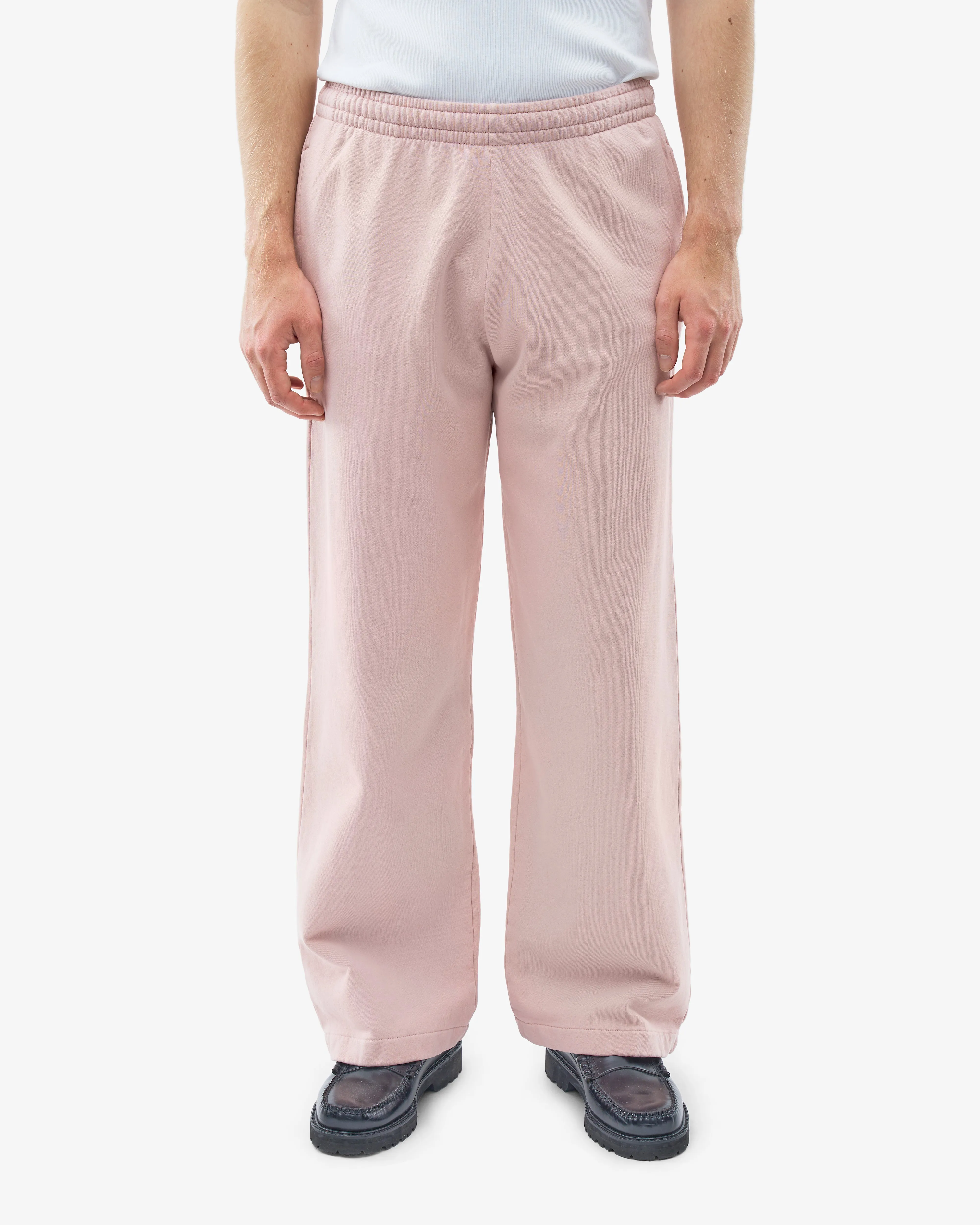 Organic Straight Leg Sweatpants - Faded Pink