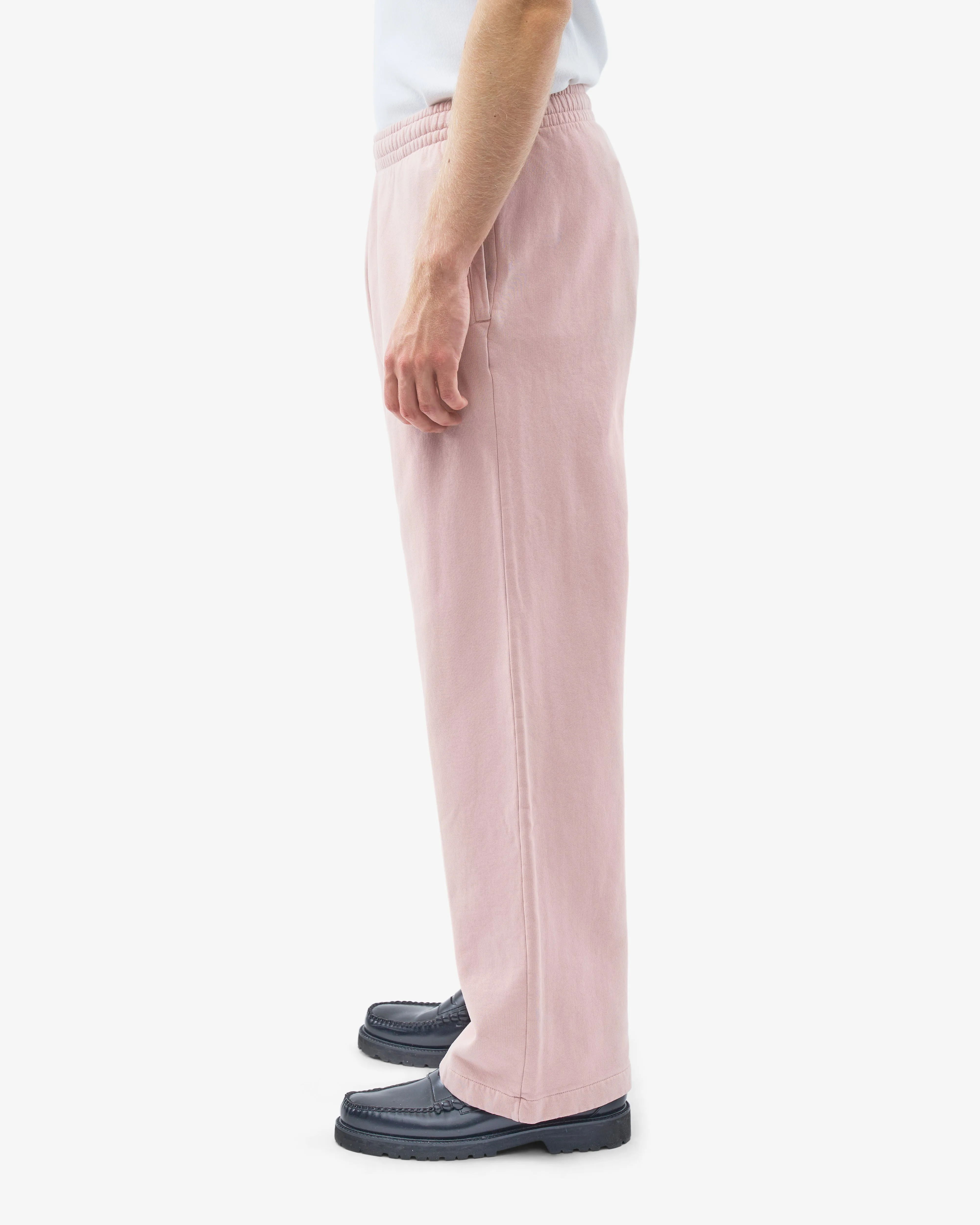 Organic Straight Leg Sweatpants - Faded Pink