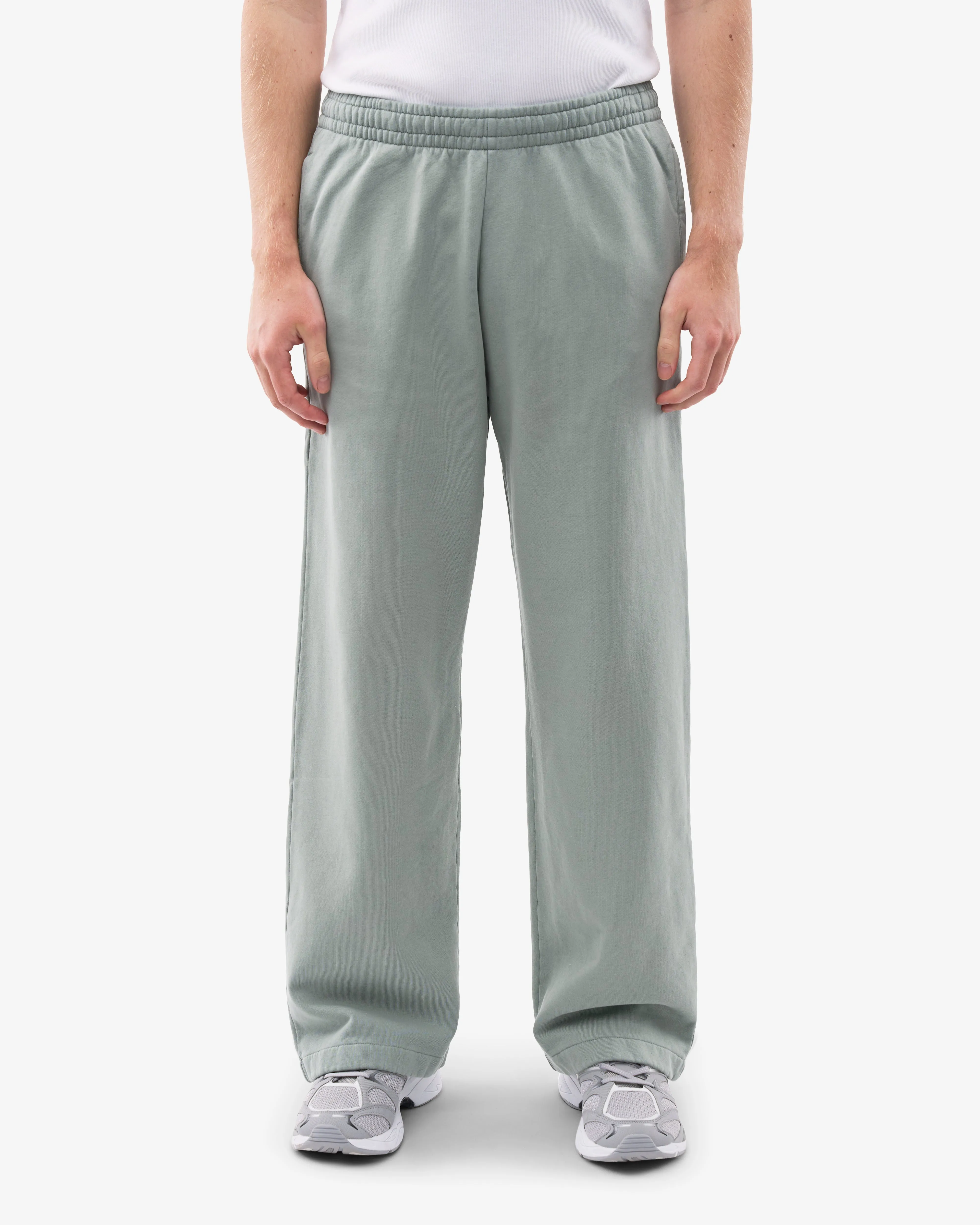Organic Straight Leg Sweatpants - Steel Blue
