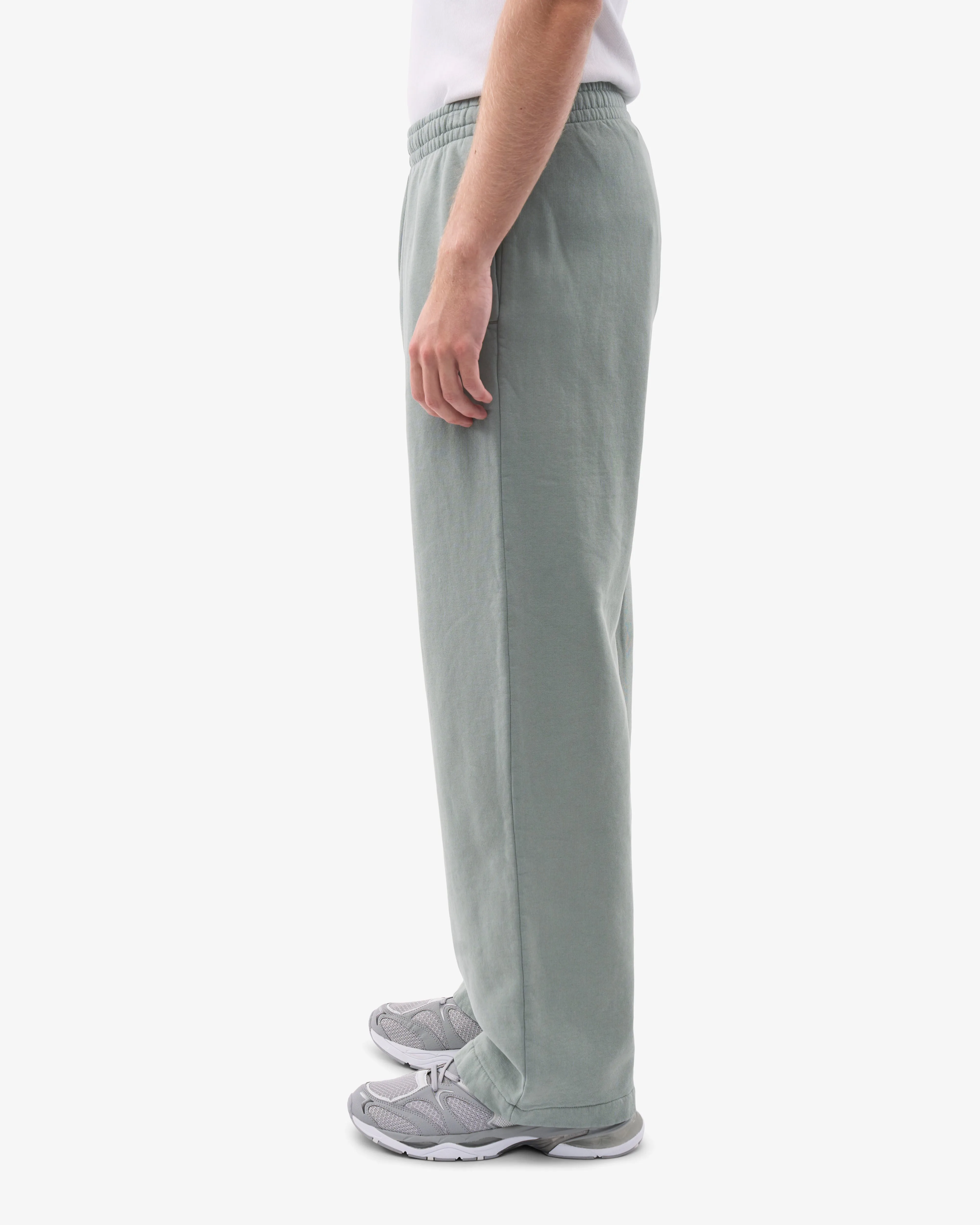 Organic Straight Leg Sweatpants - Steel Blue