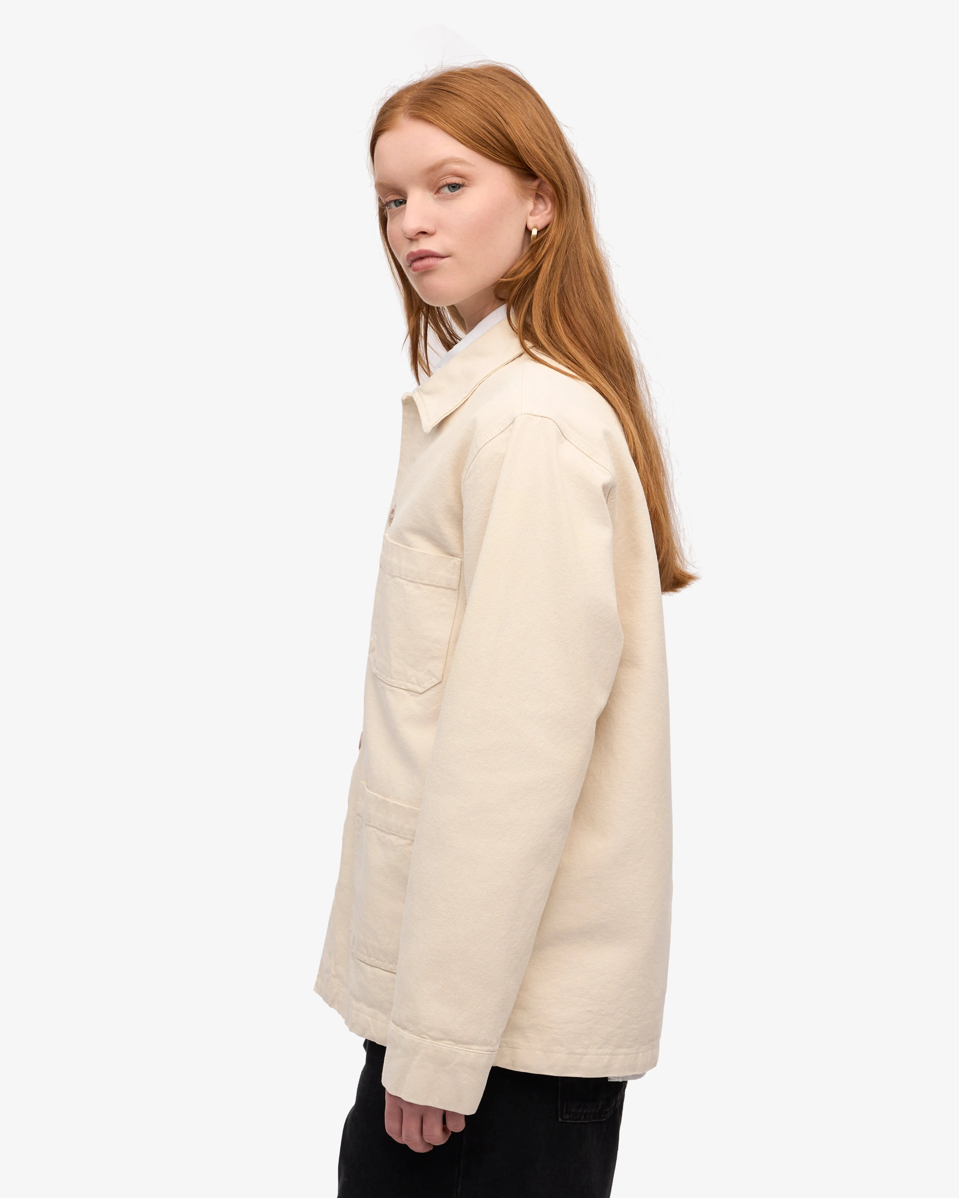 Organic Workwear Jacket - Ivory White