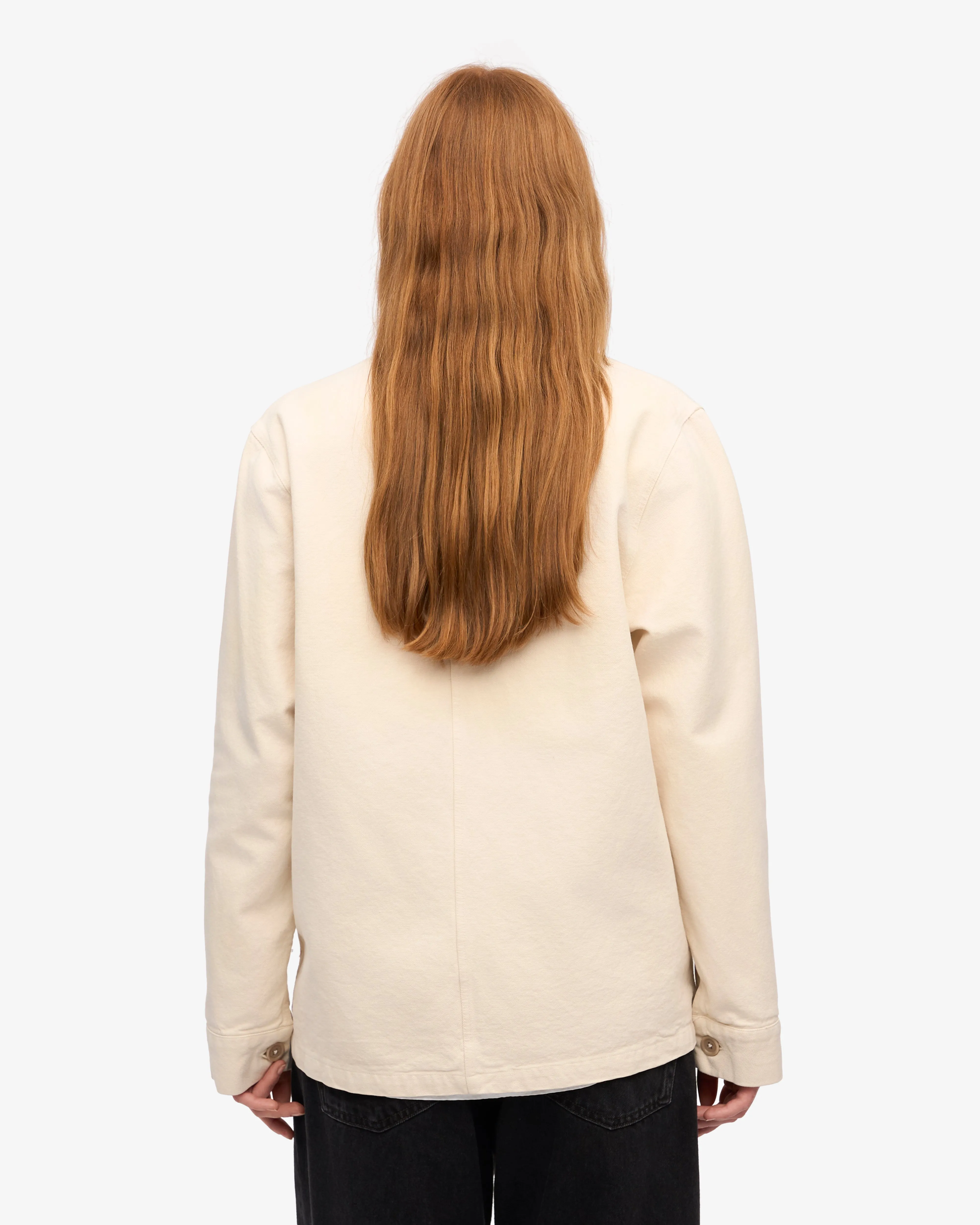 Organic Workwear Jacket - Ivory White