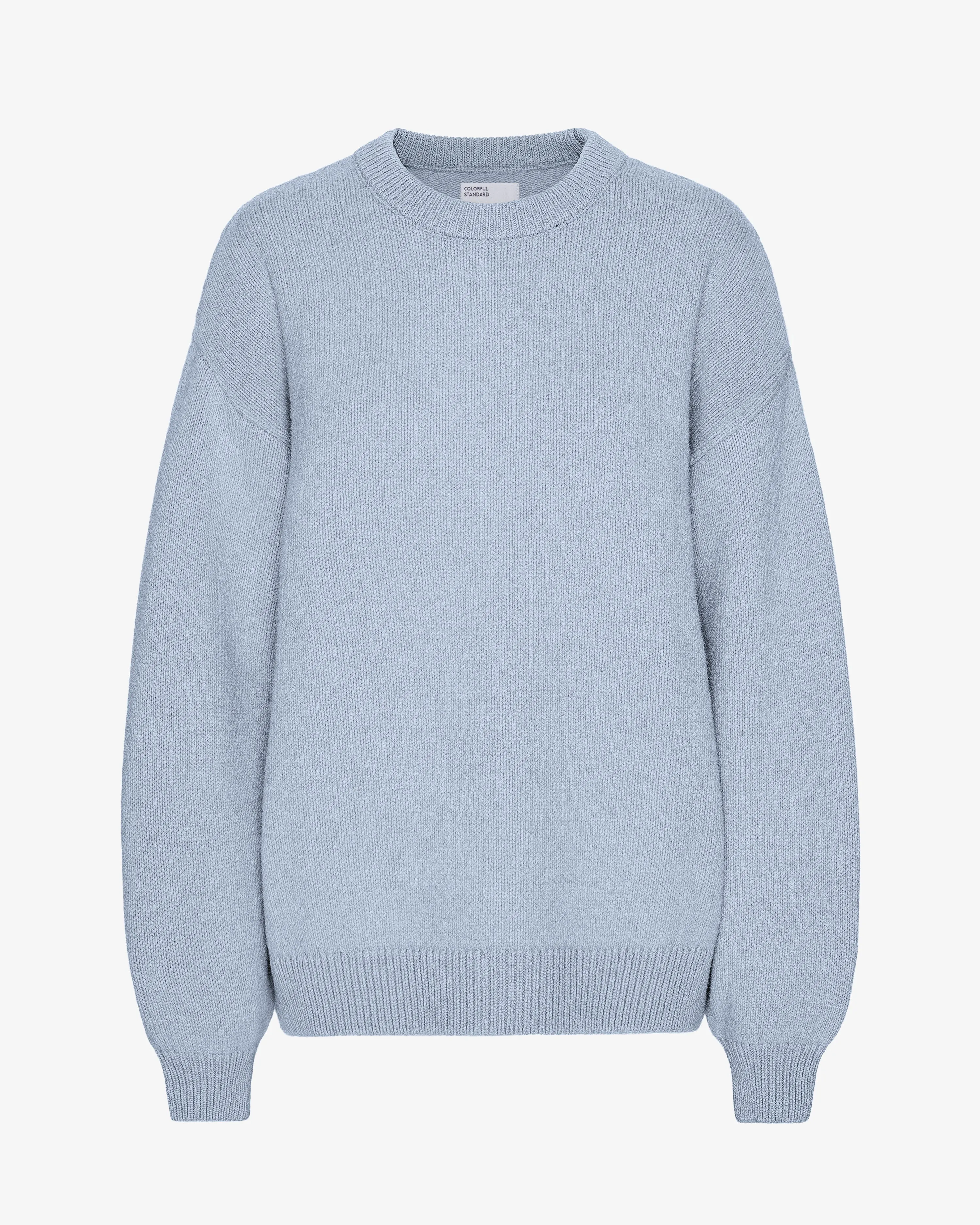Oversized Merino Wool Crew - Polar Blue