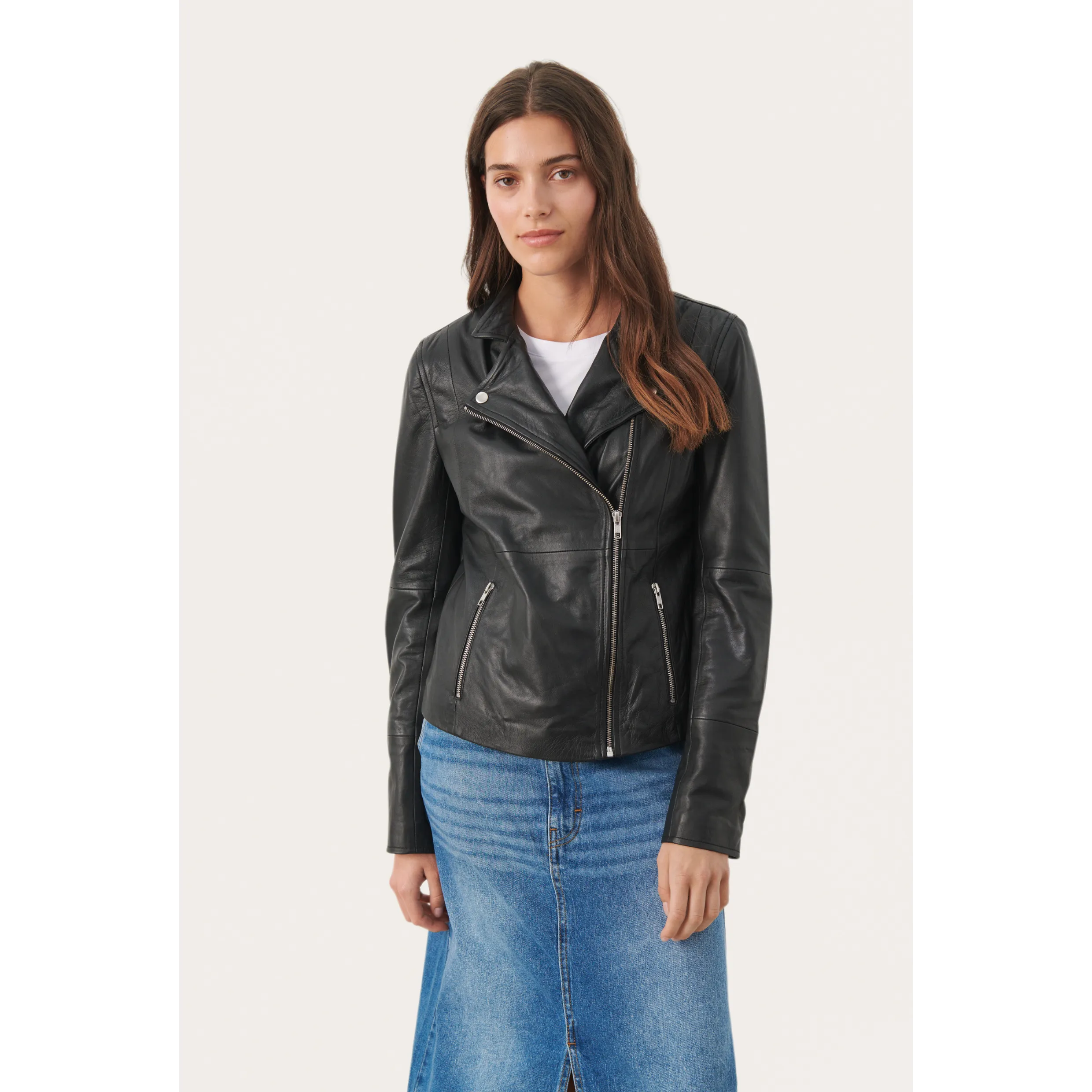 Part Two Francis Leather Jacket In Black 30305718
