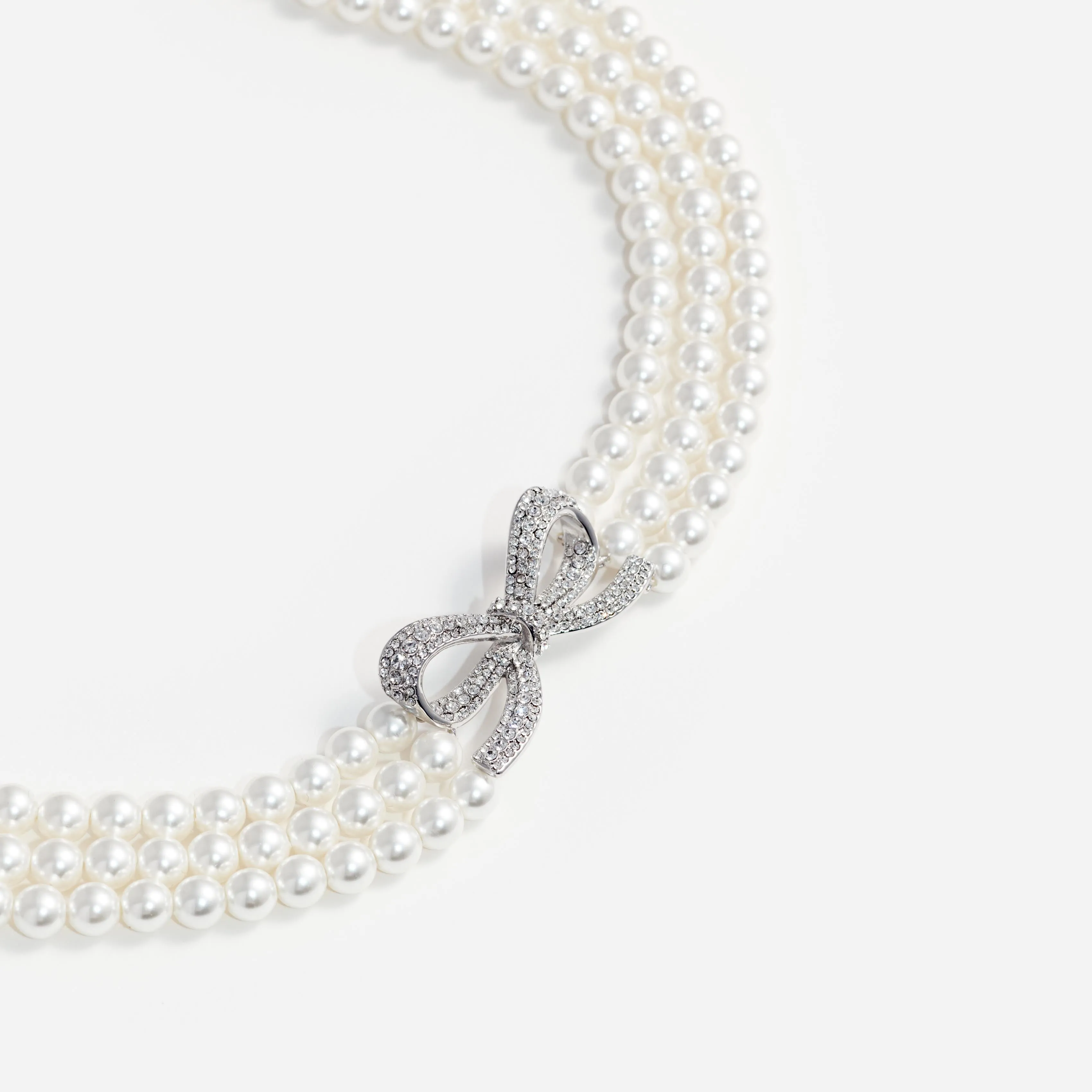 Pearl Bow Choker Self Portrait