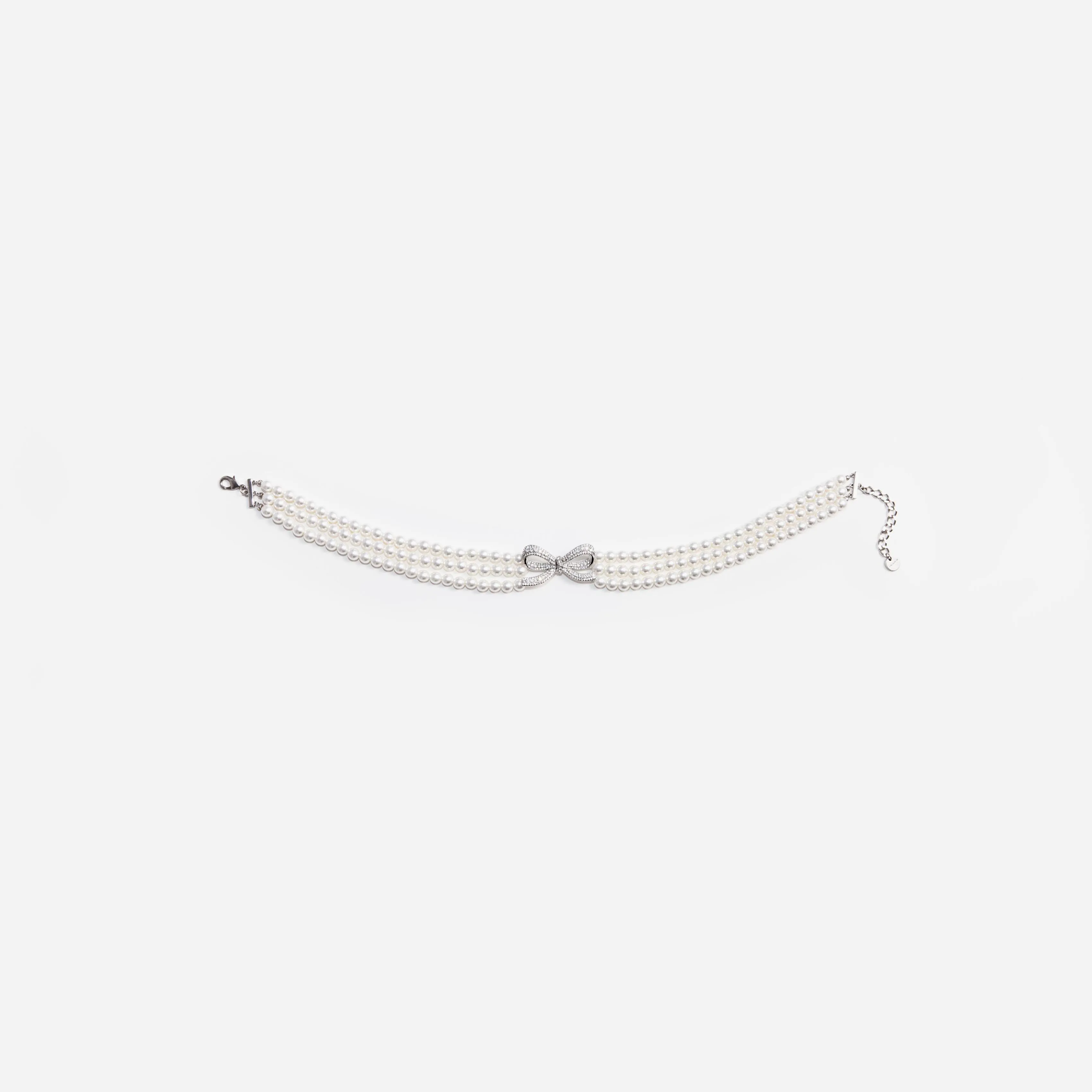 Pearl Bow Choker Self Portrait