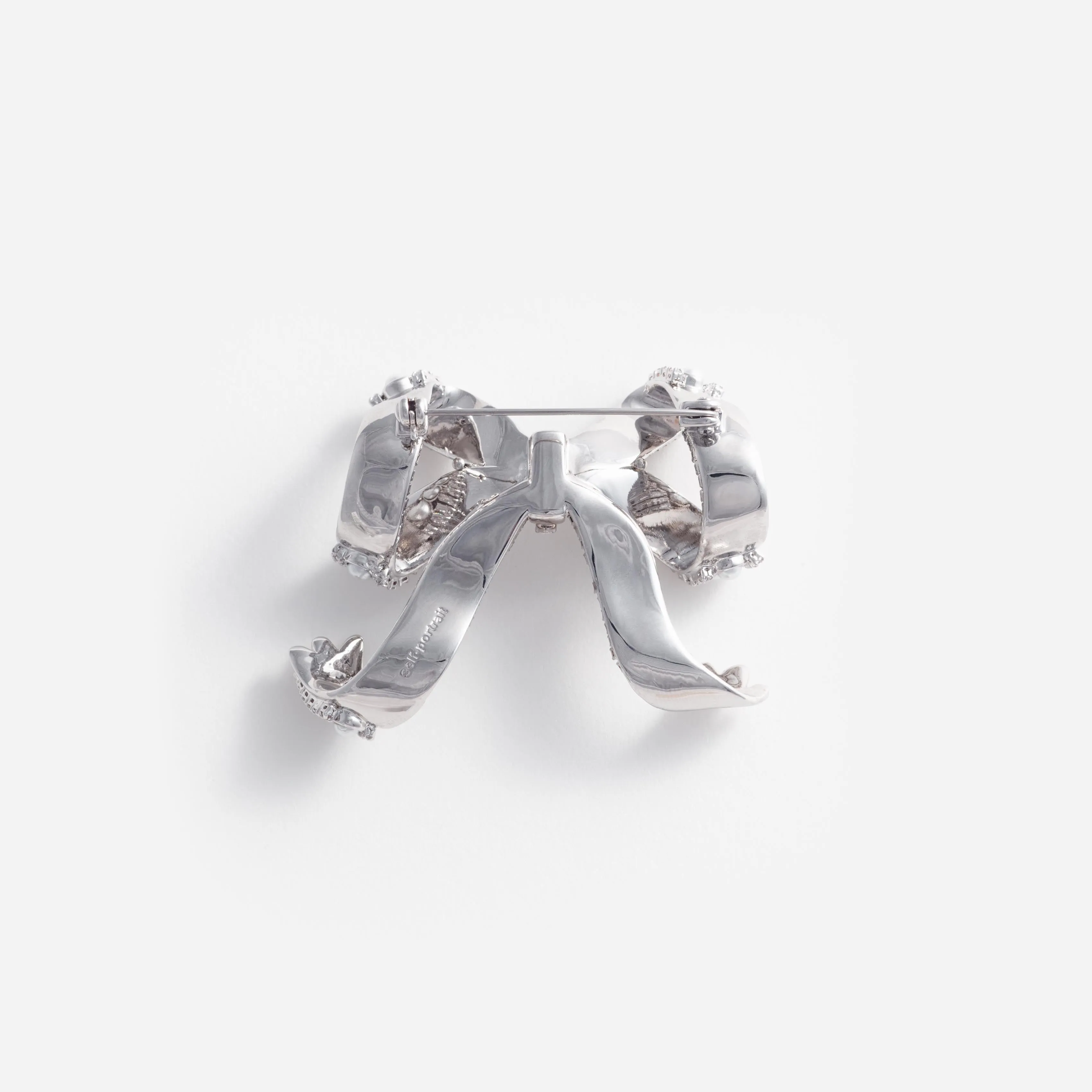 Pearl Crystal Bow Brooch Self Portrait