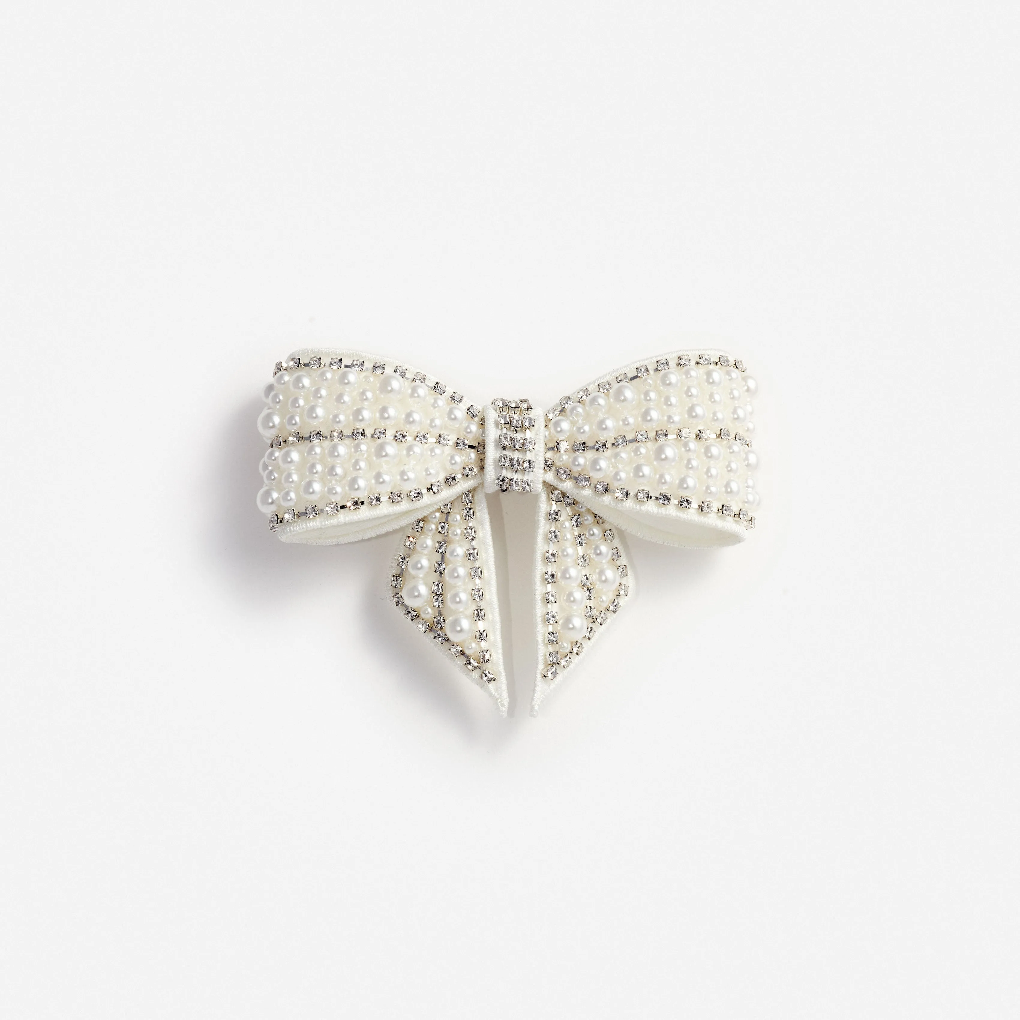 Pearl Crystal Bow Hairclip Self Portrait