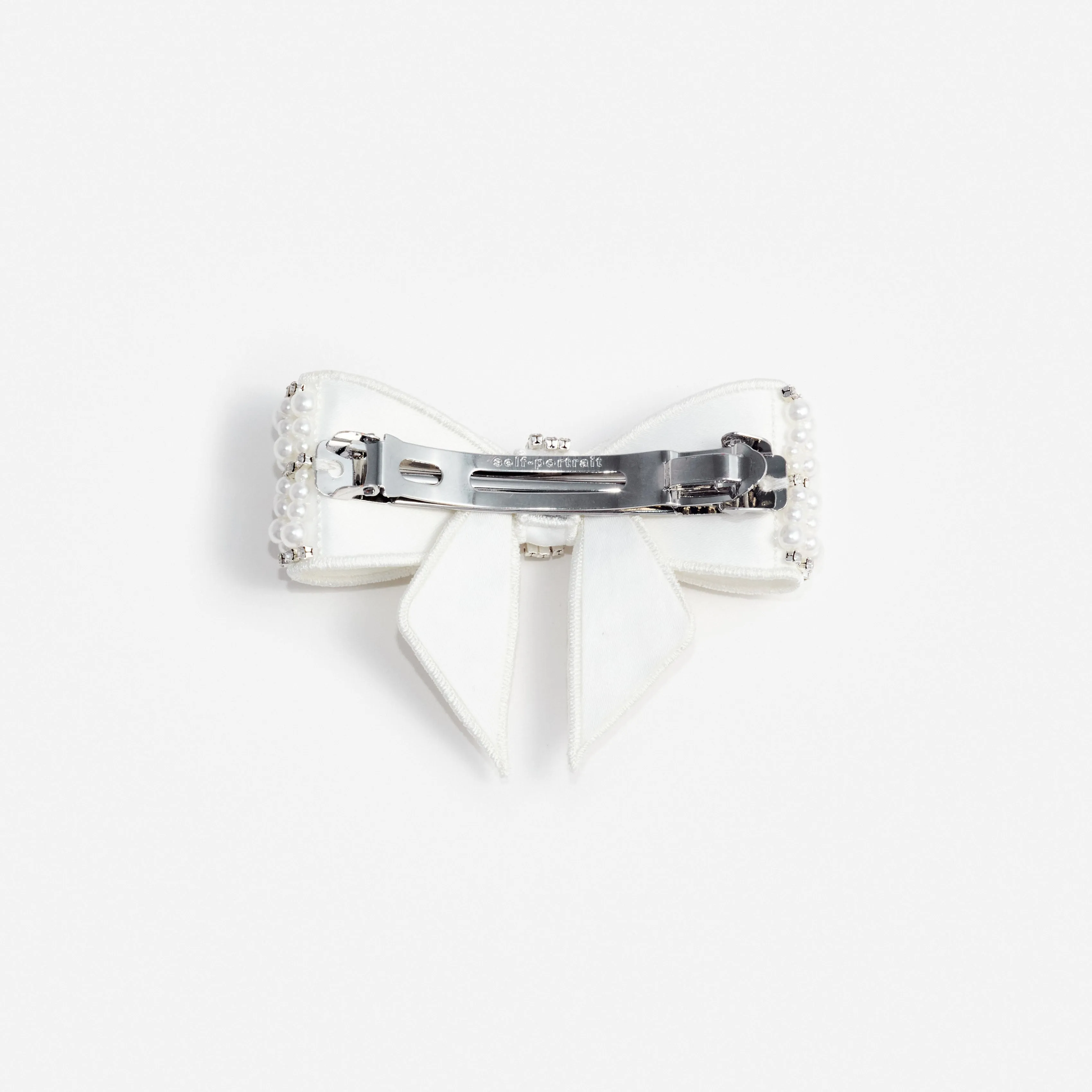 Pearl Crystal Bow Hairclip Self Portrait