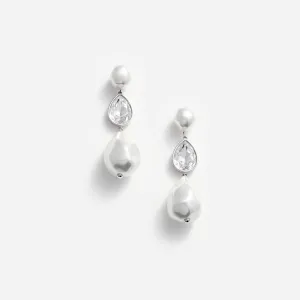 Pearl Crystal Droplet Earrings Self Portrait