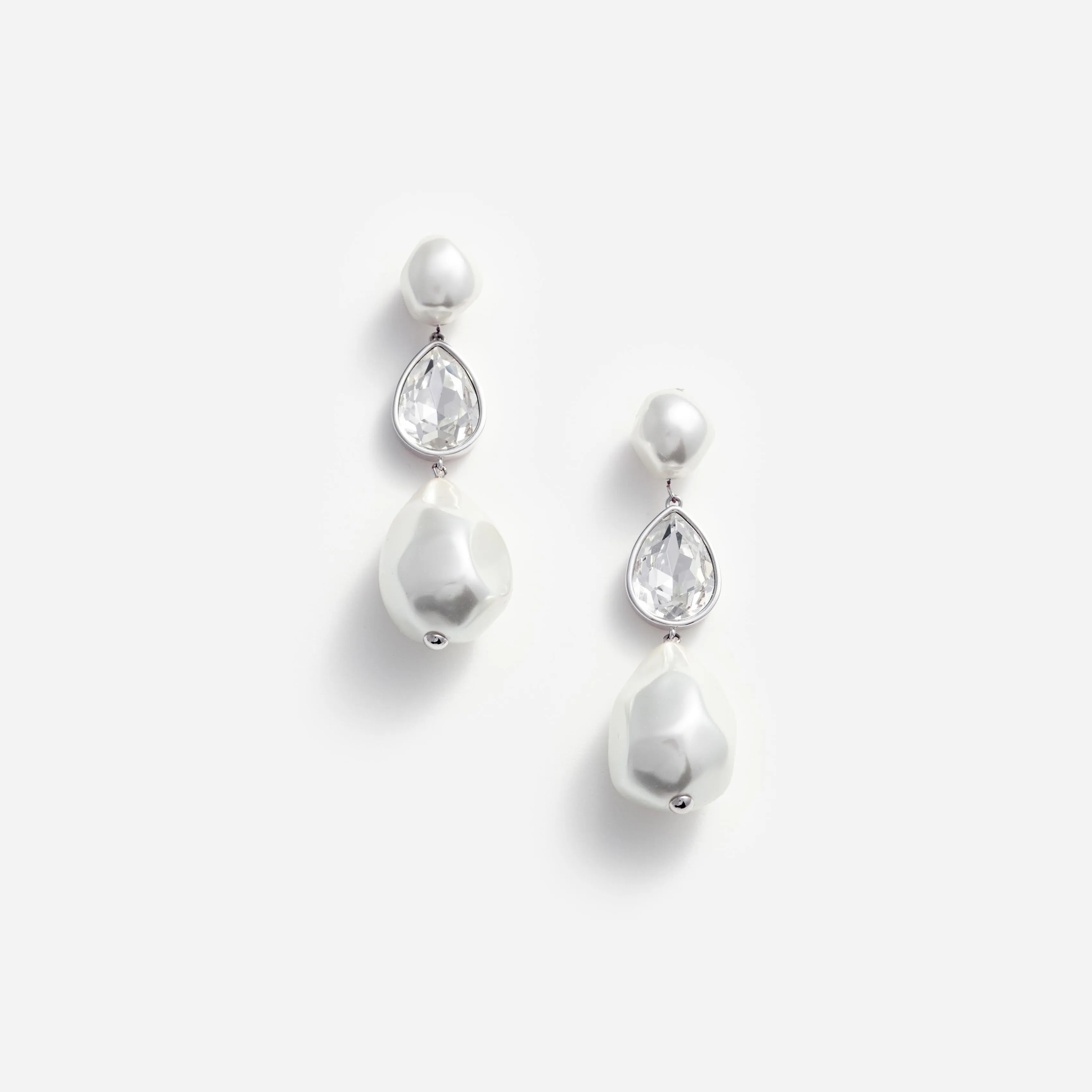 Pearl Crystal Droplet Earrings Self Portrait