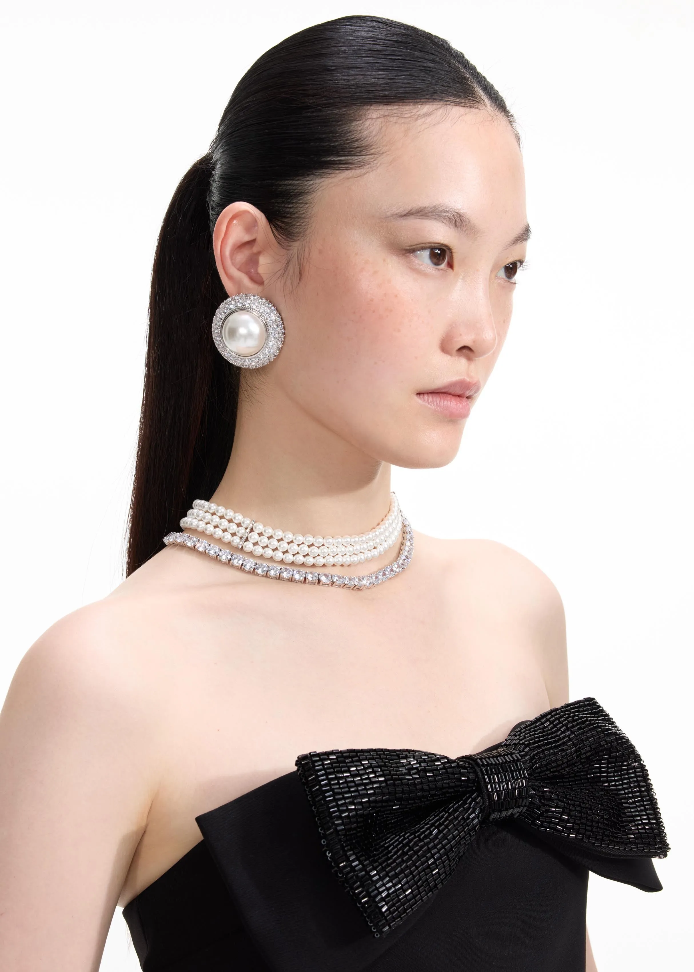 Pearl Diamante Necklace Self Portrait