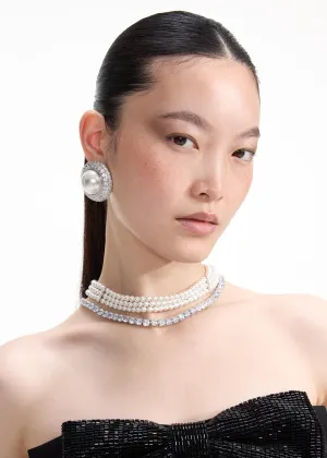 Pearl Diamante Necklace Self Portrait