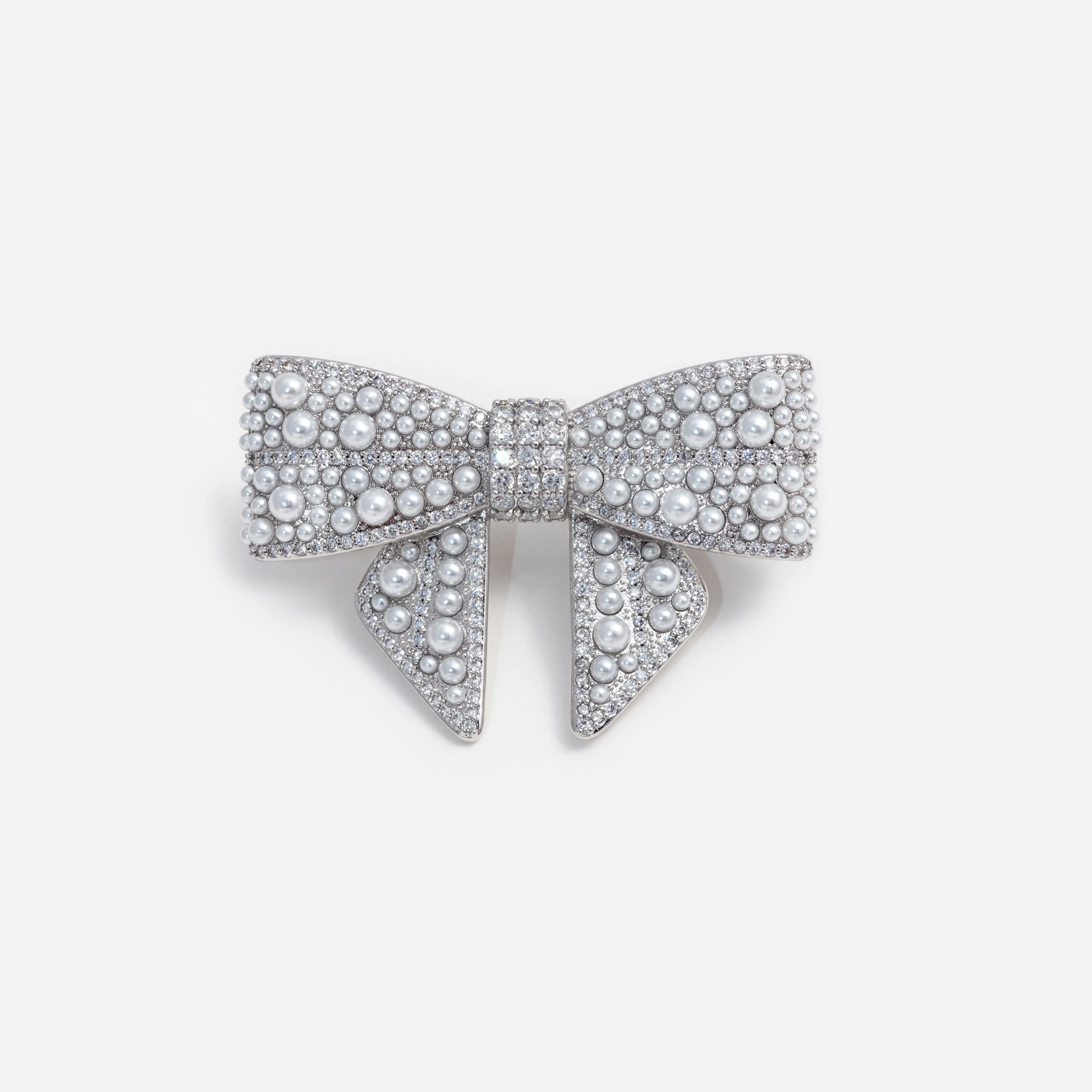 Pearl Embellished Bow Hairclip Self Portrait