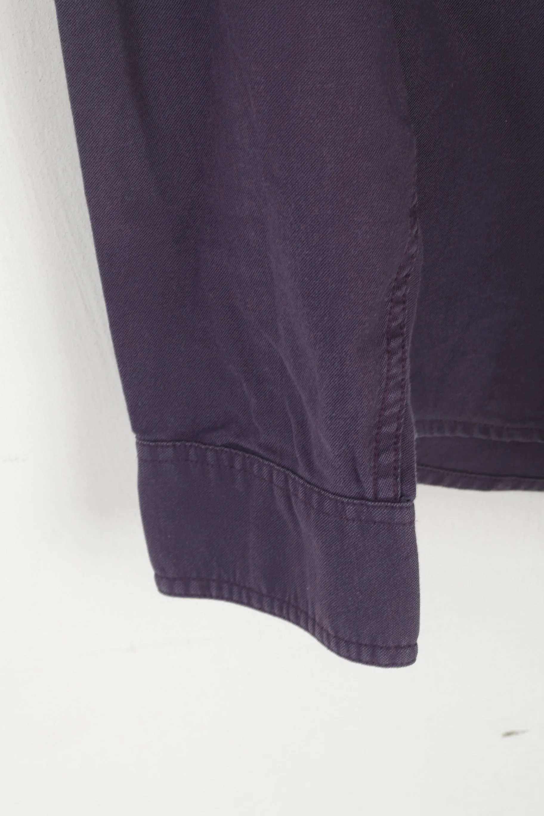 Penguin Men XXL Casual Shirt Purple Cotton Slim Fit Stretch Long Sleeve Top
