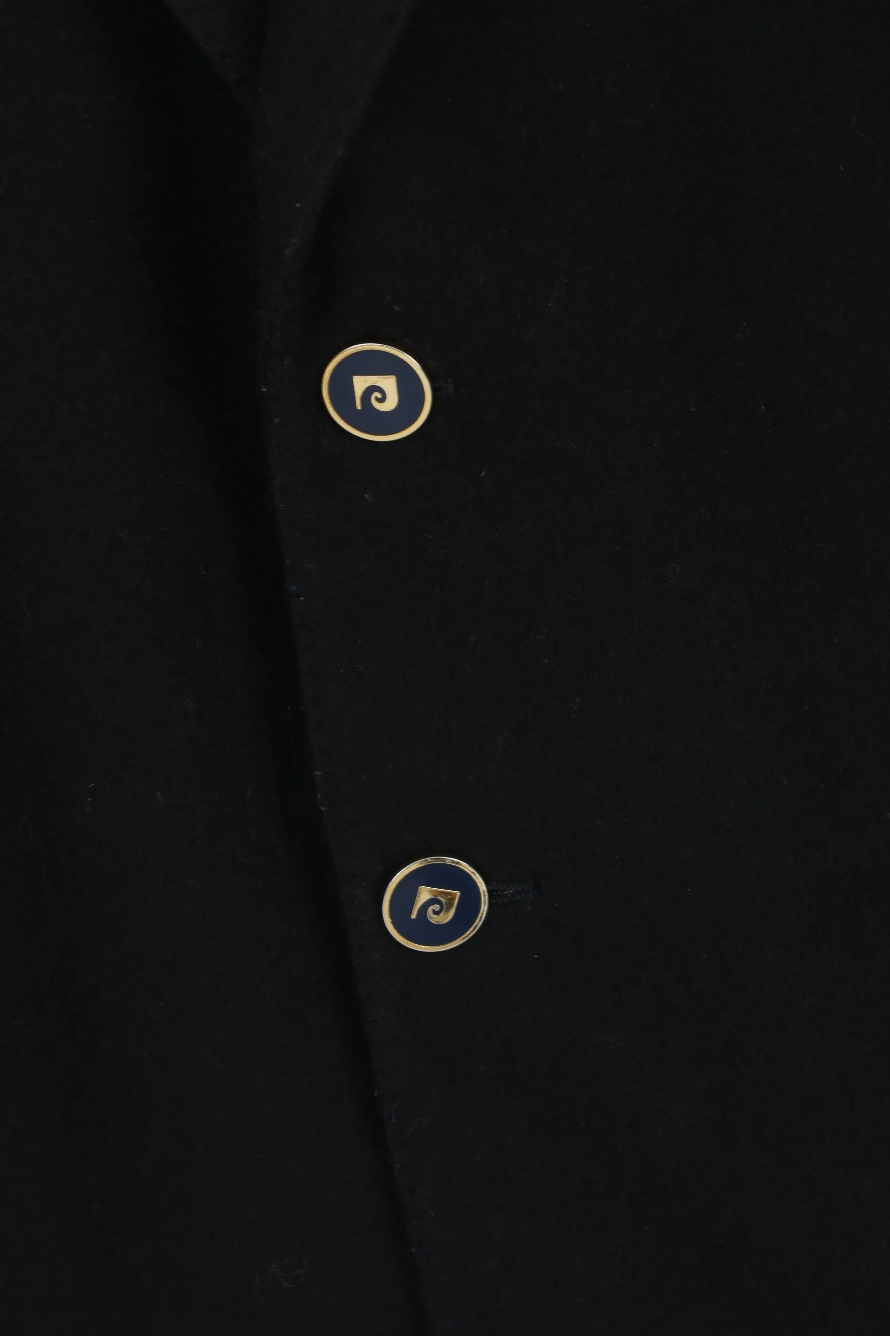 Pierre Cardin Paris Men 40 Blazer Black Wool Cashmere Blend Vintage Made in Italy Jacket