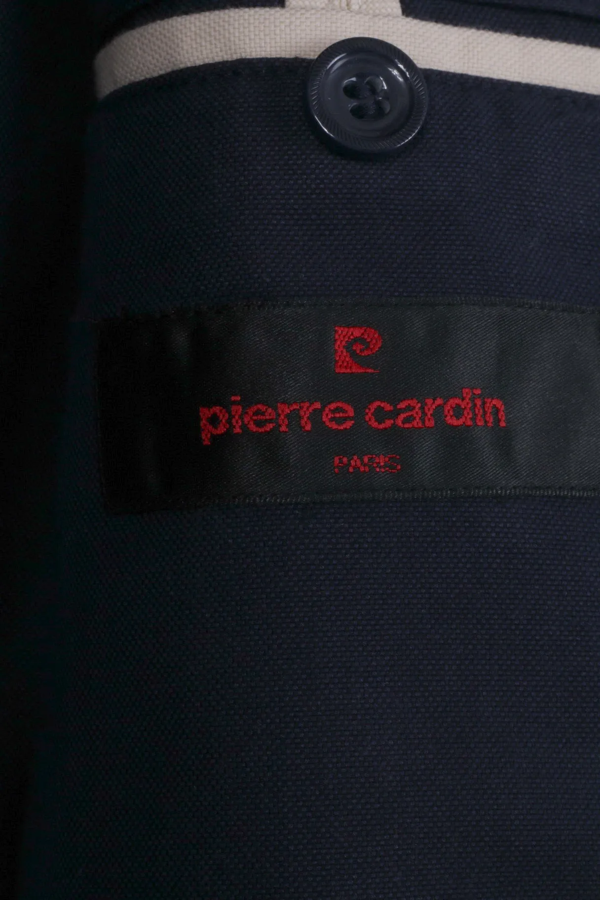 Pierre Cardin Paris Men 50 40 Blazer Navy Cotton Marine Snaps Casual Light Jacket