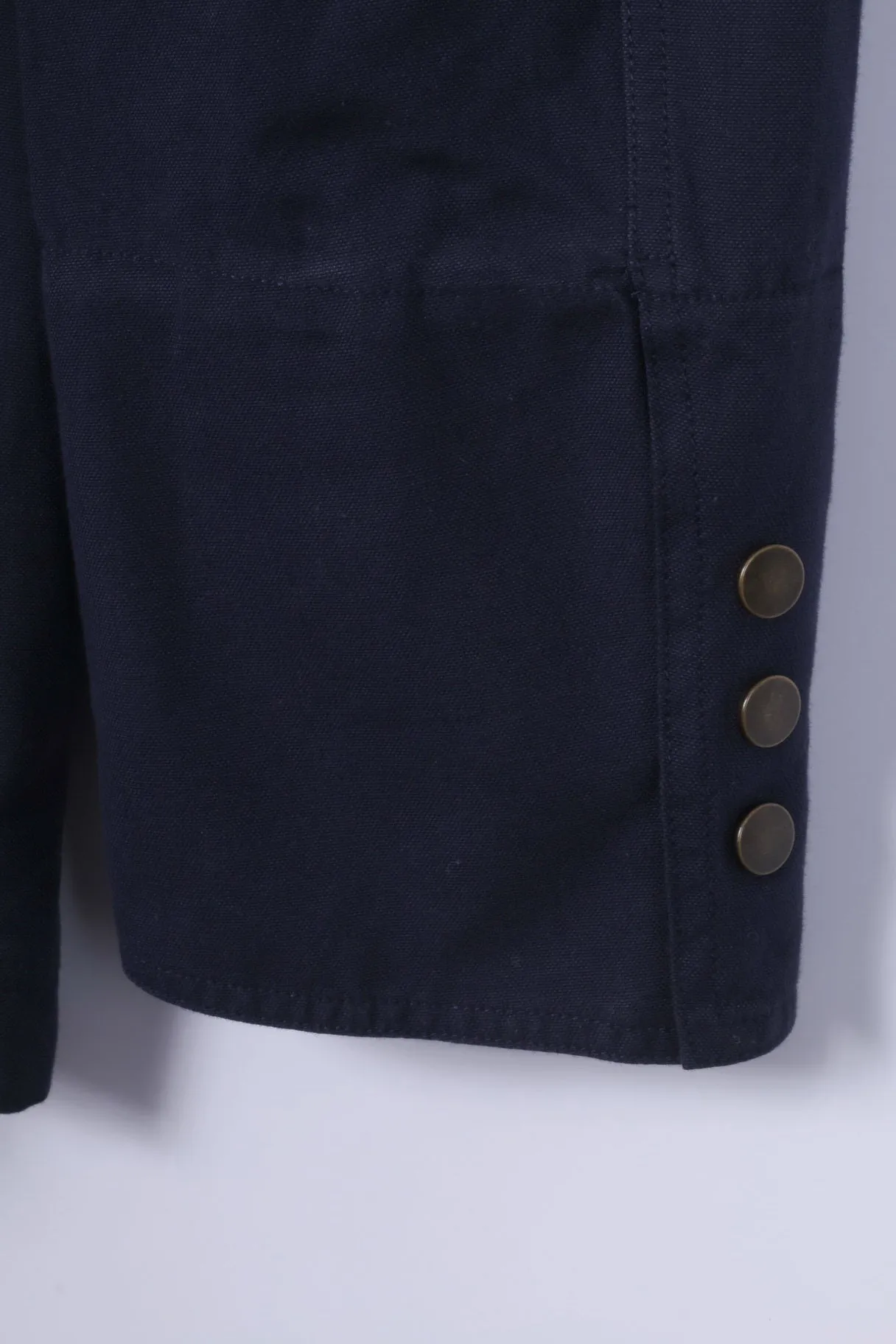 Pierre Cardin Paris Men 50 40 Blazer Navy Cotton Marine Snaps Casual Light Jacket