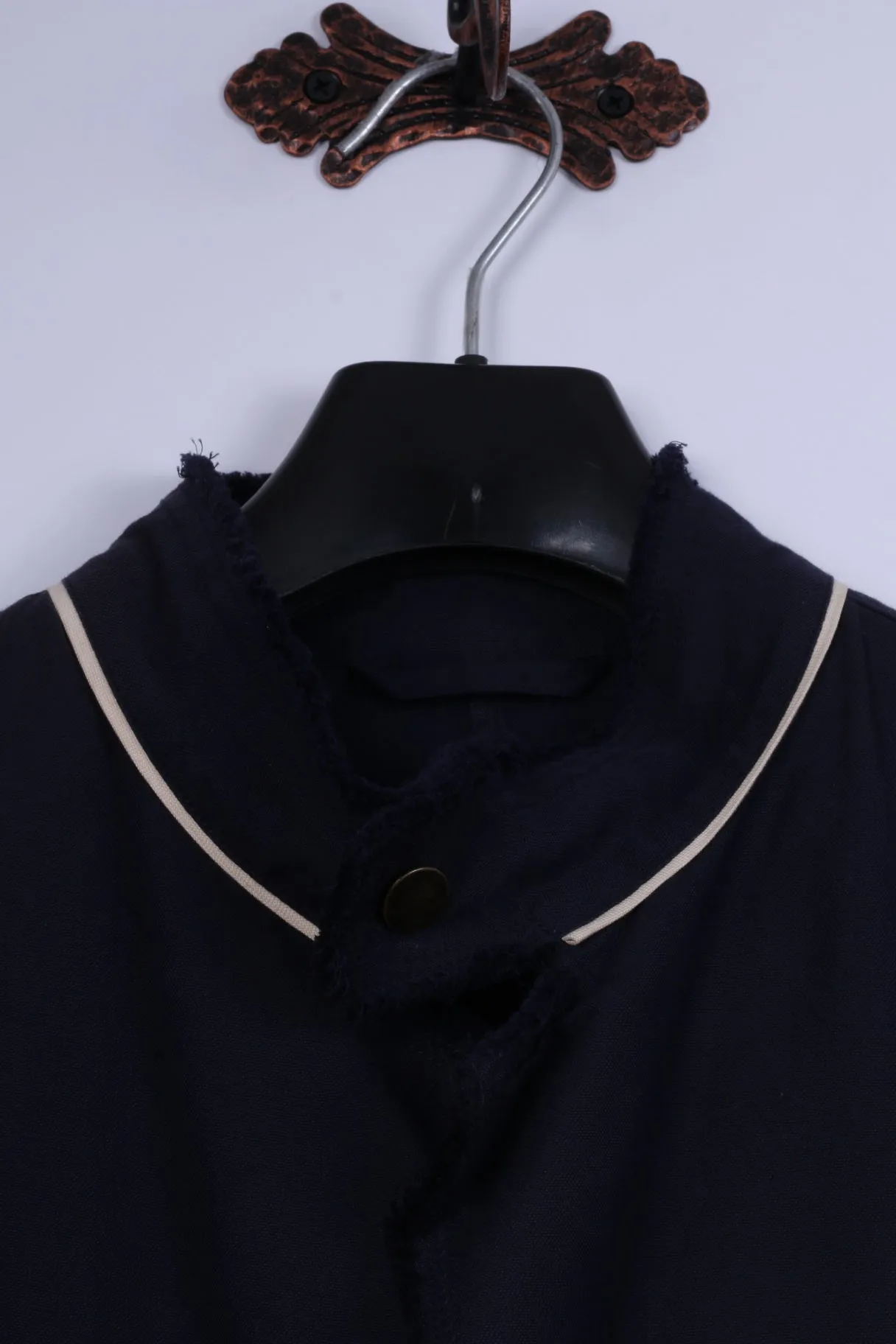 Pierre Cardin Paris Men 50 40 Blazer Navy Cotton Marine Snaps Casual Light Jacket