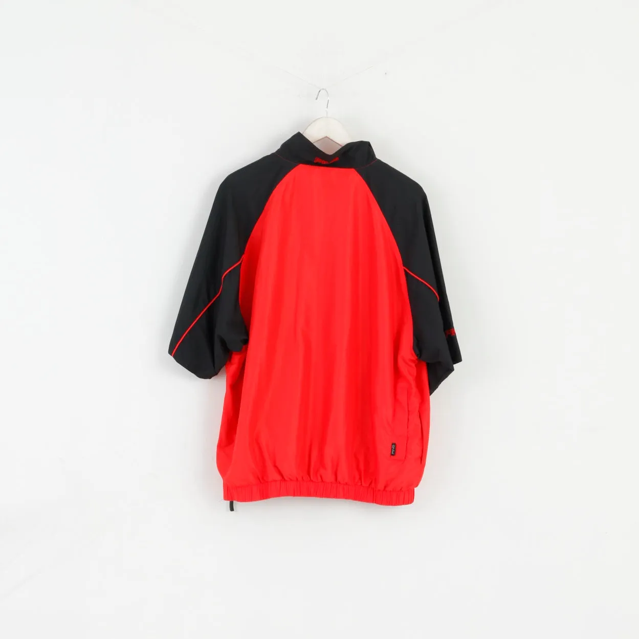 PING Collection Men L Golf Jacket Short Sleeve Red Full Zipper Bomber Top Activewear