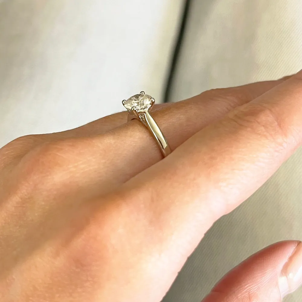 Platinum 1.00cts Lab Grown Diamond Solitaire Ring