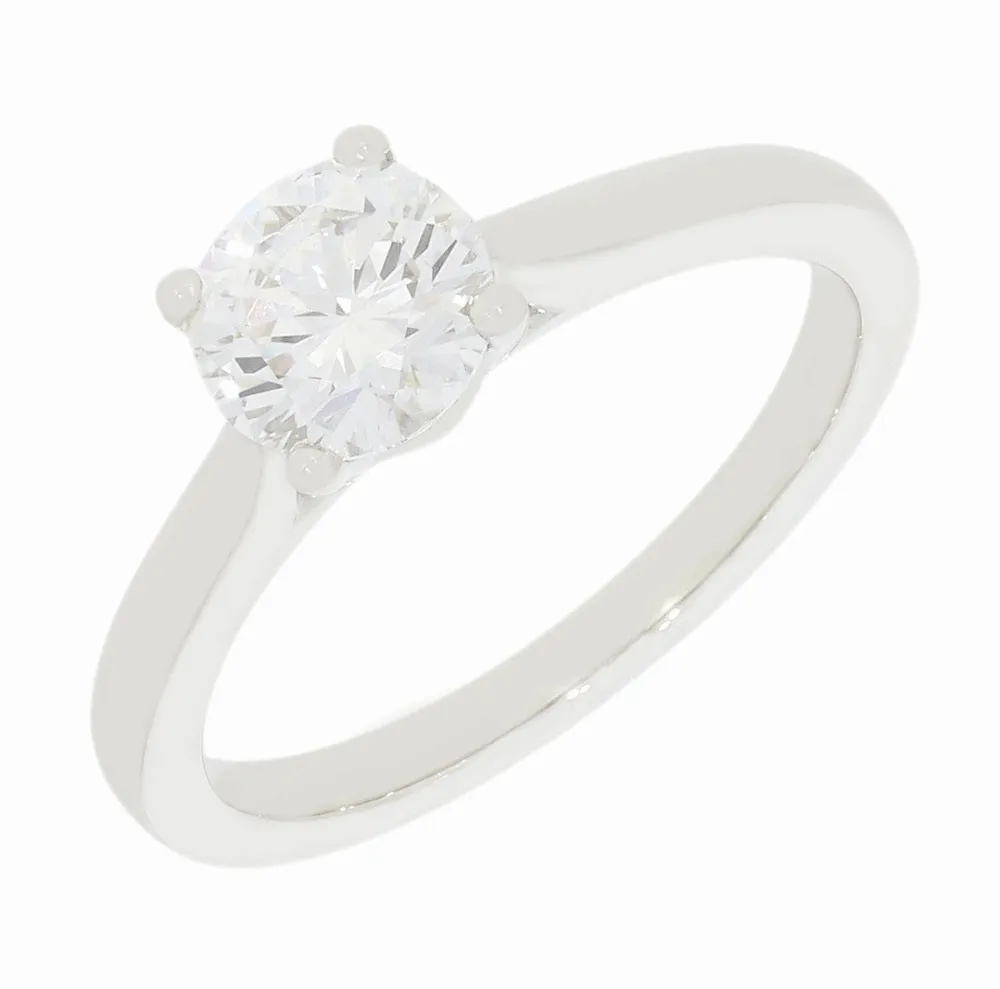 Platinum 1.00cts Lab Grown Diamond Solitaire Ring