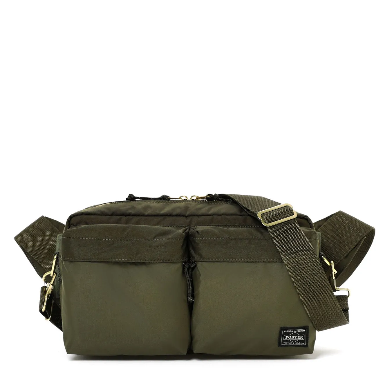 Porter-Yoshida and Co Force 2 Way Waist Bag Olive Drab