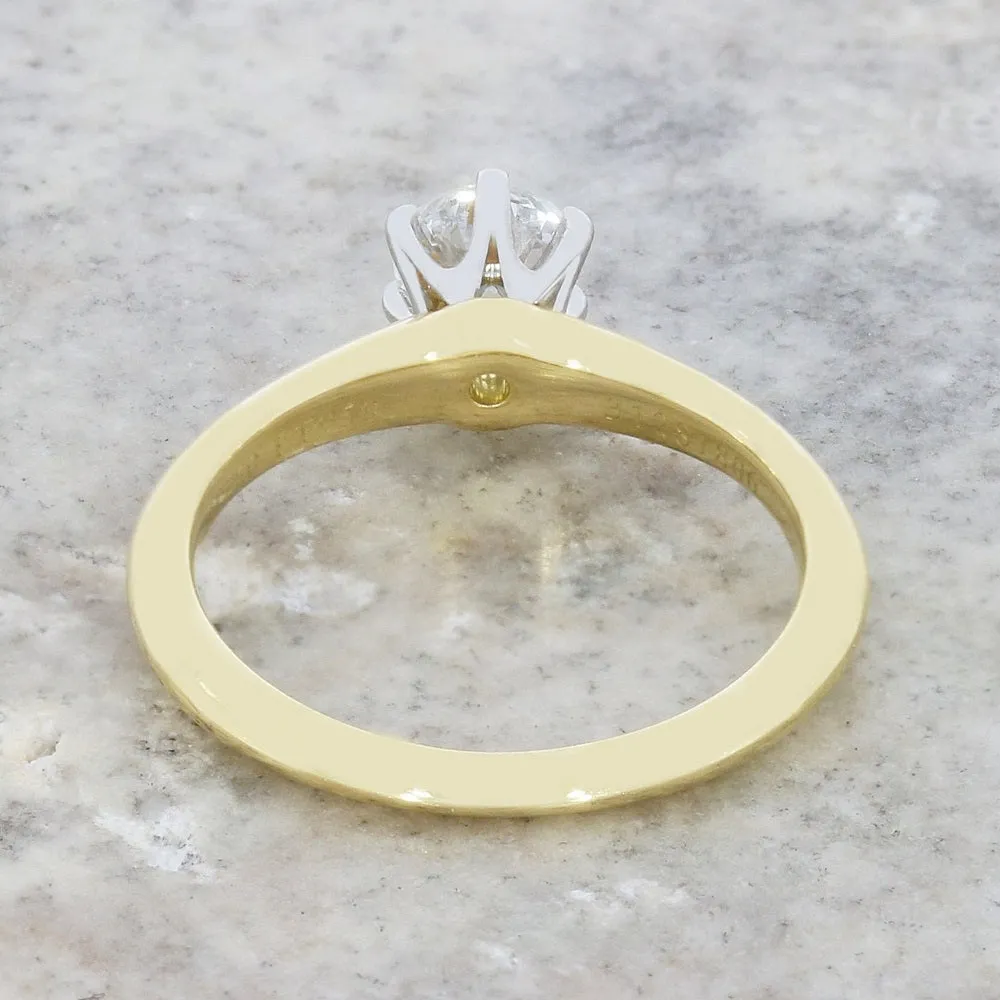 Pre Owned Tiffany and Co 18ct Yellow Gold Diamond Solitaire Ring Set