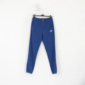Puma Men M Sweatpants Navy Shiny Retro Activewear Training Vintage Trousers
